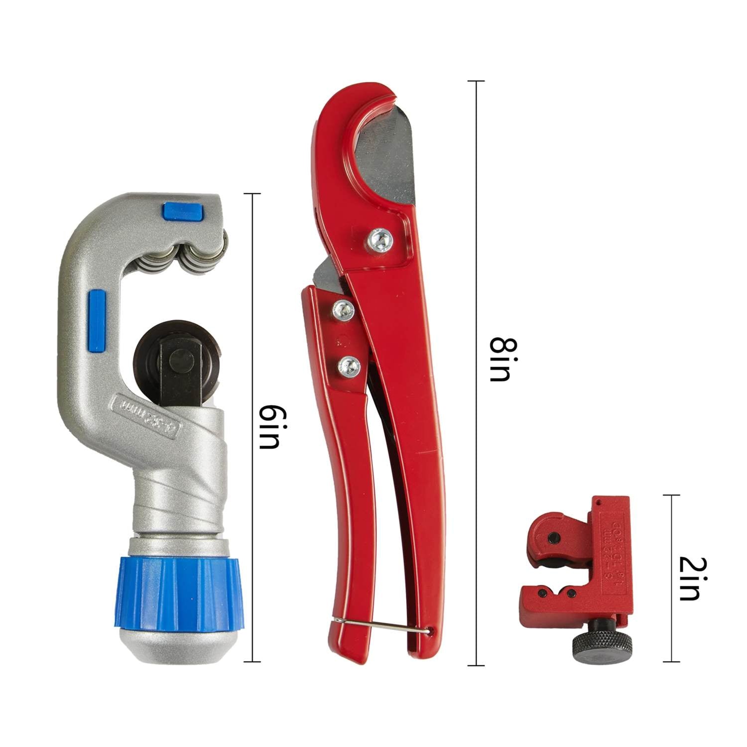 heavy duty canvas bag 3 pcs tubing cutters kit with 3/16 to 1-1/4