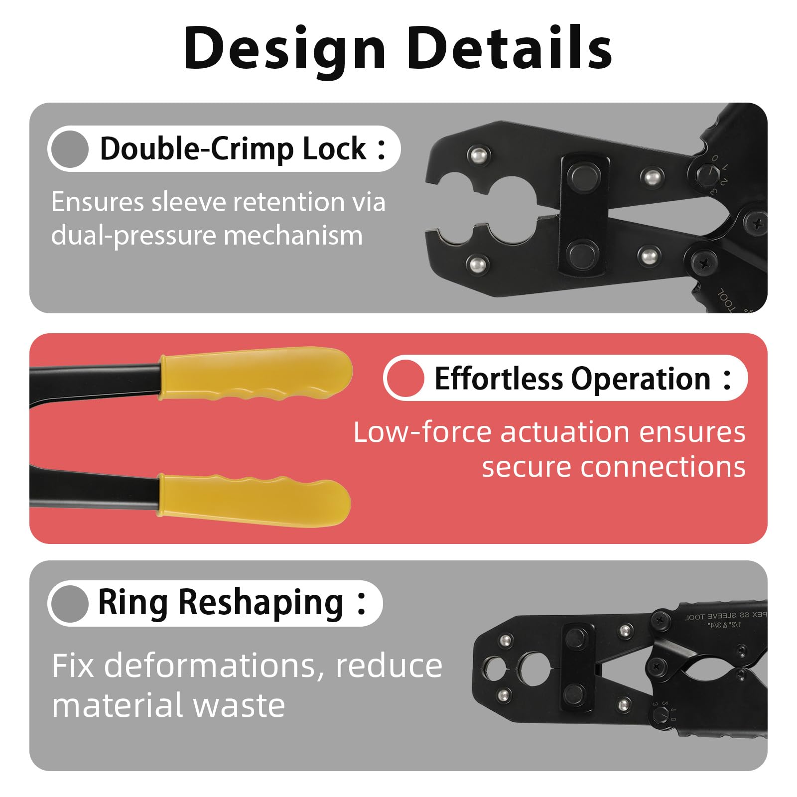 1/2 in. and 3/4 in. pex-b ss sleeve crimp tool 3