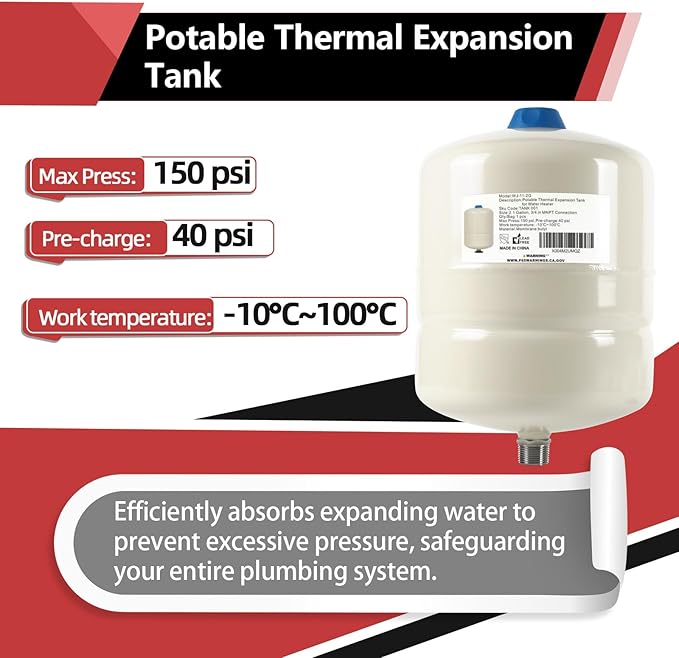 2.0 gal. thermal expansion tank