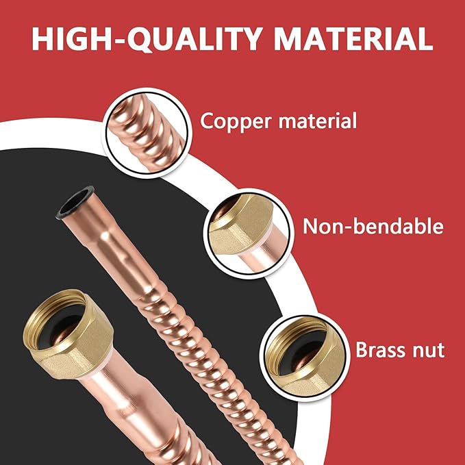 3/4 in. Sweat x 3/4 in. FIP x 24 in. Copper Water Heater Connector