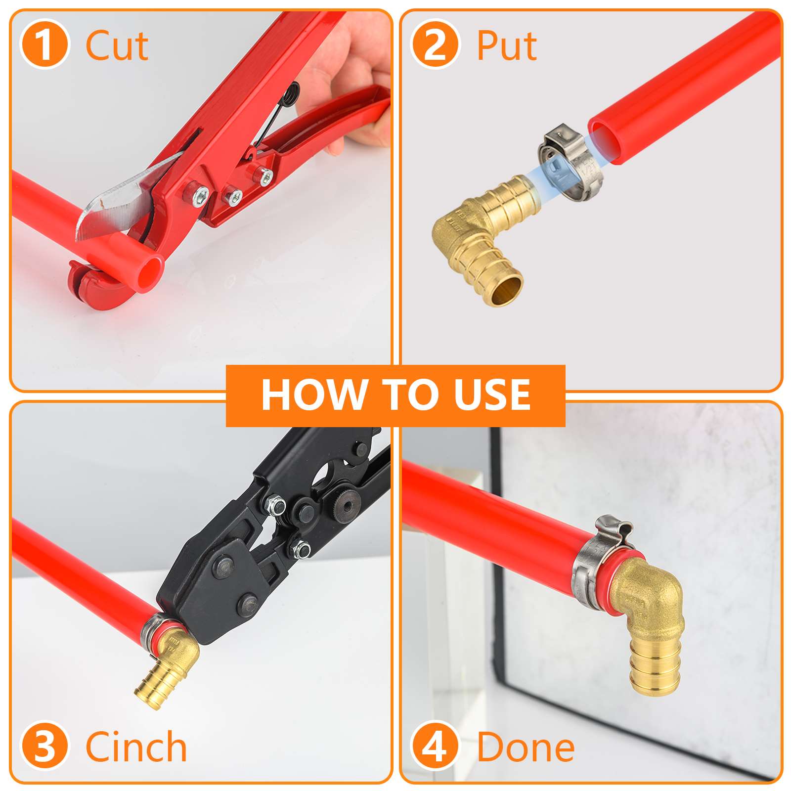 30 pcs pex-b crimp 1/2