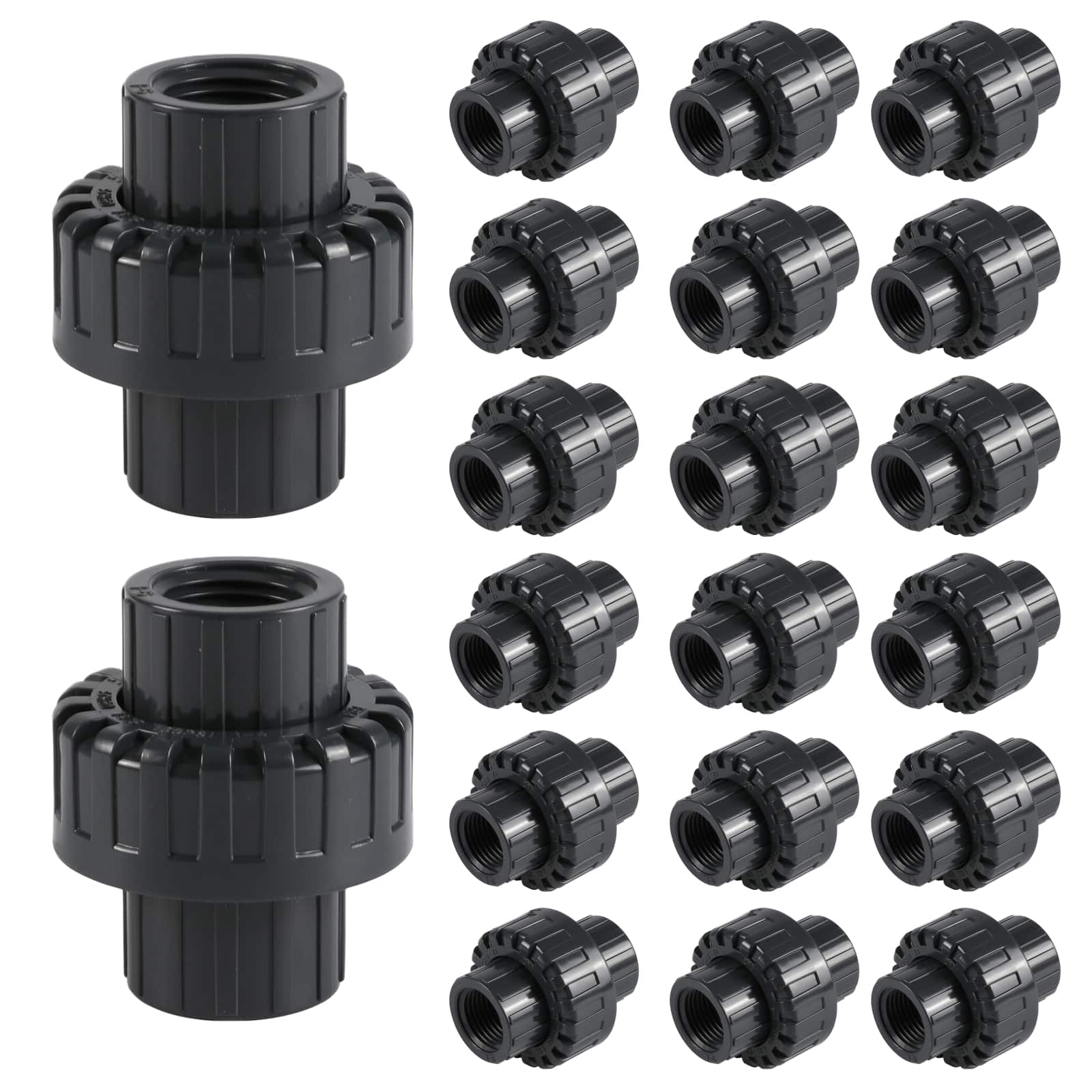 pvc sch 80 socket union pick size to add 6