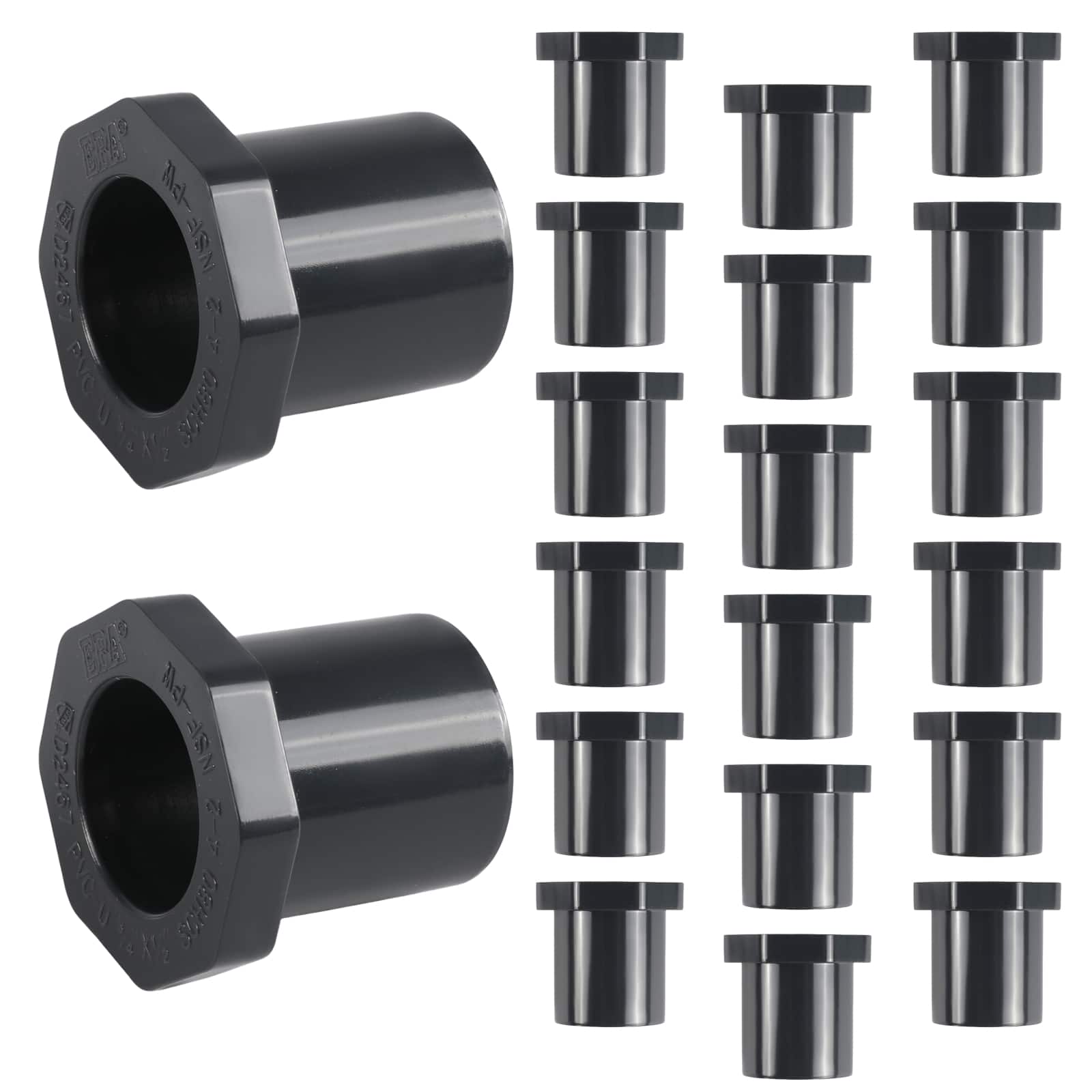 pvc sch 80 bushing spigot x socket pick size to add 6