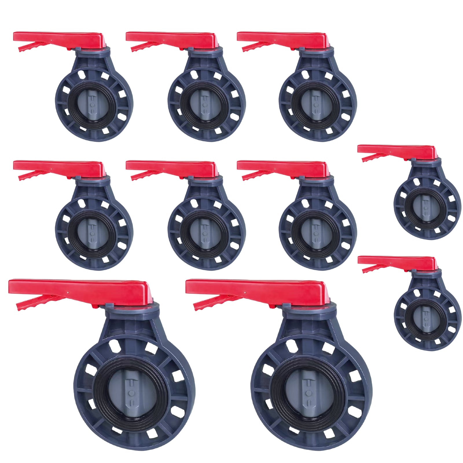 ERA SCH 80 PVC Butterfly Valve, Lever Handle - Pick Size to Add