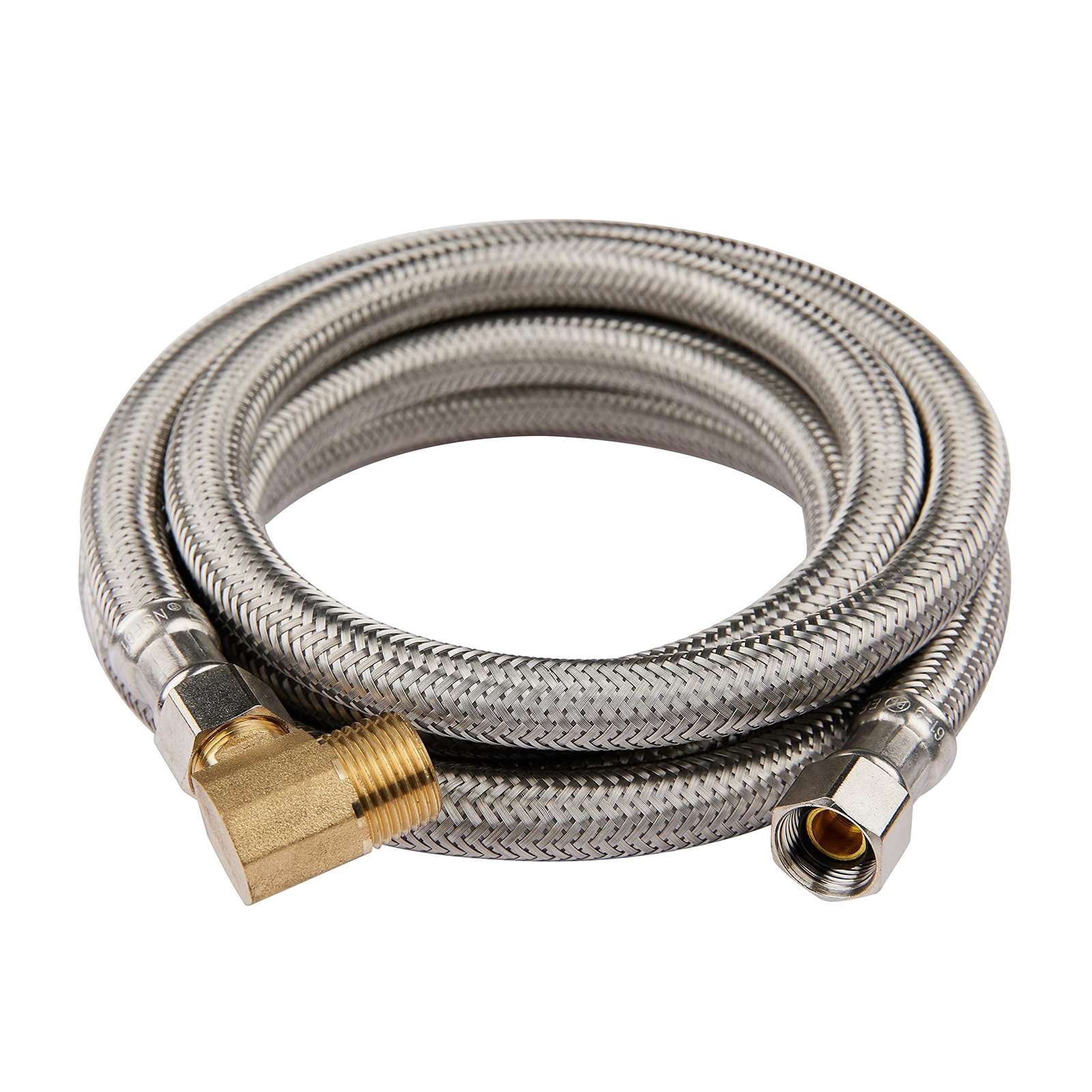 10ft dishwasher hose, with attached 90 degree 3/8