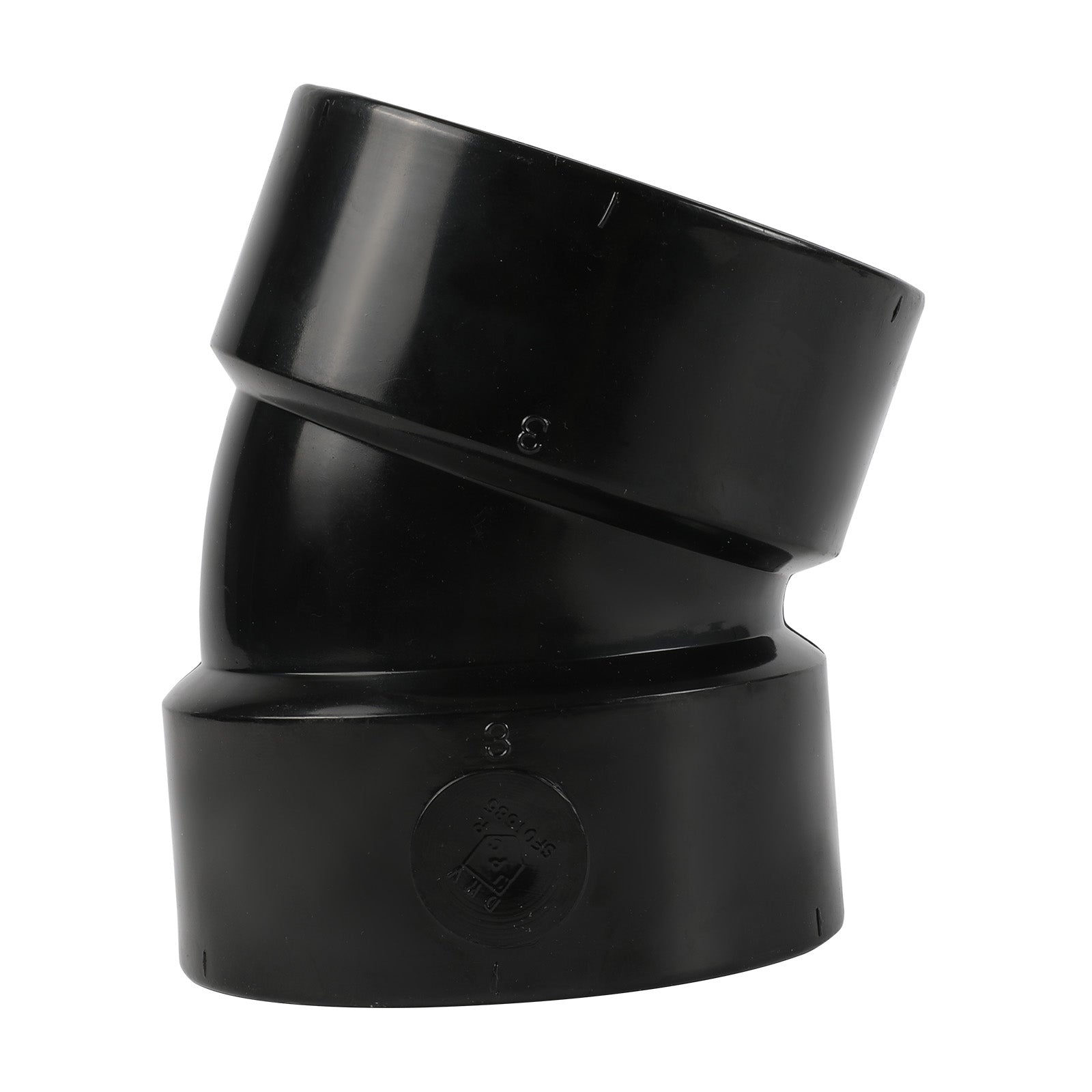 ABS DWV 22.5° HUB x HUB Elbow Fitting (1/16 BEND) - Pick Size to Add