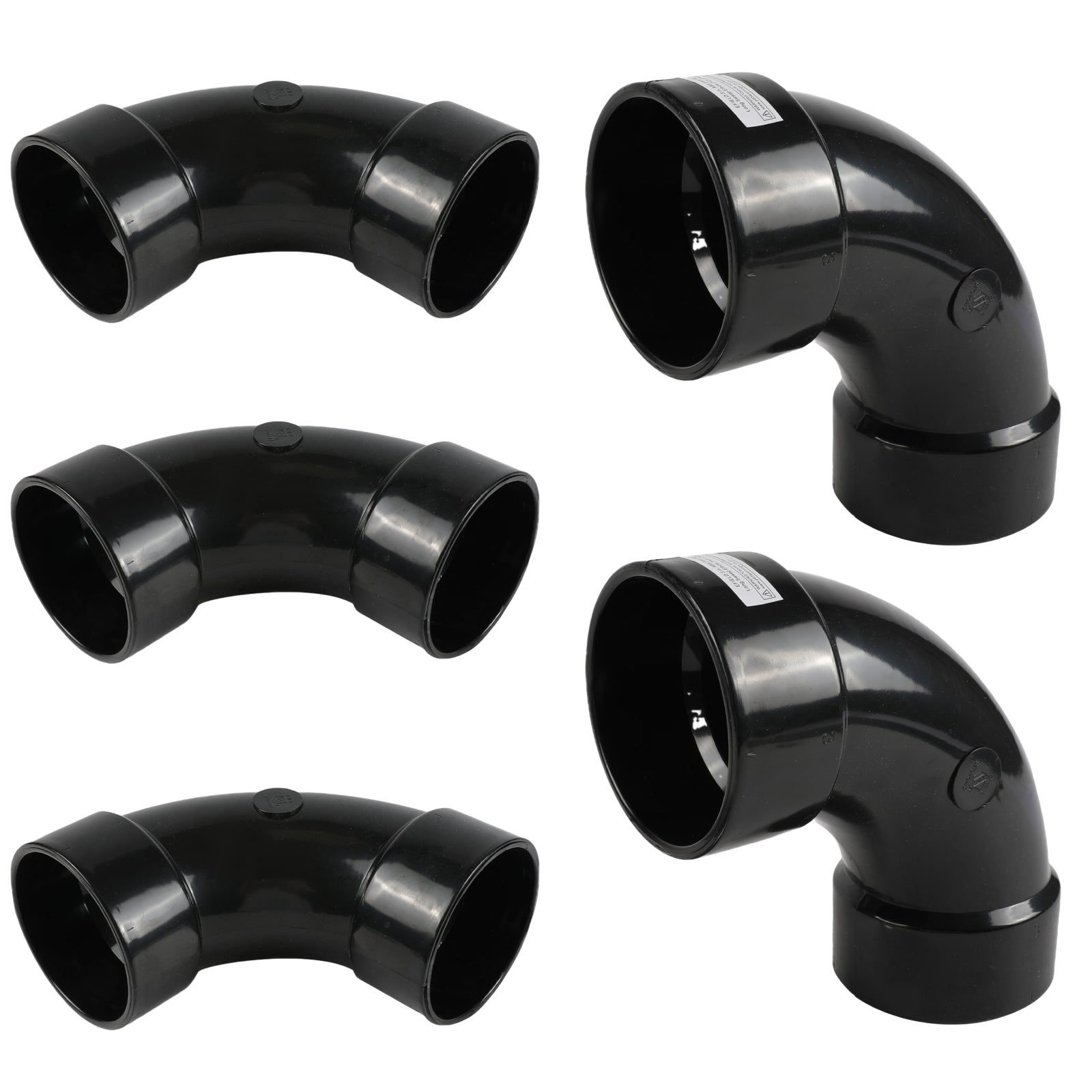 ABS DWV 90 Long Sweep Elbow (HUB x HUB) - Pick Size to Add