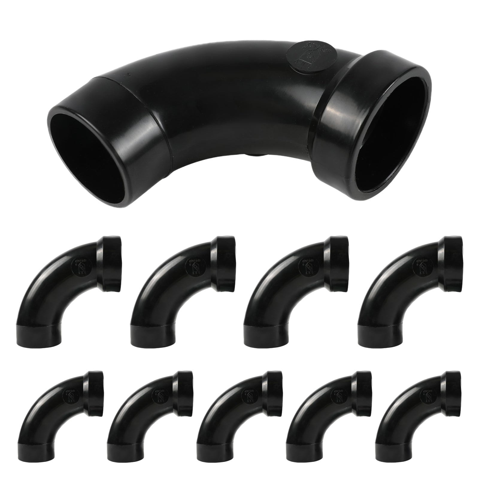 ABS DWV 90D HUB x Spigot Long Sweep Street Elbow Fitting (1/4 Bend) - Pick Size to Add