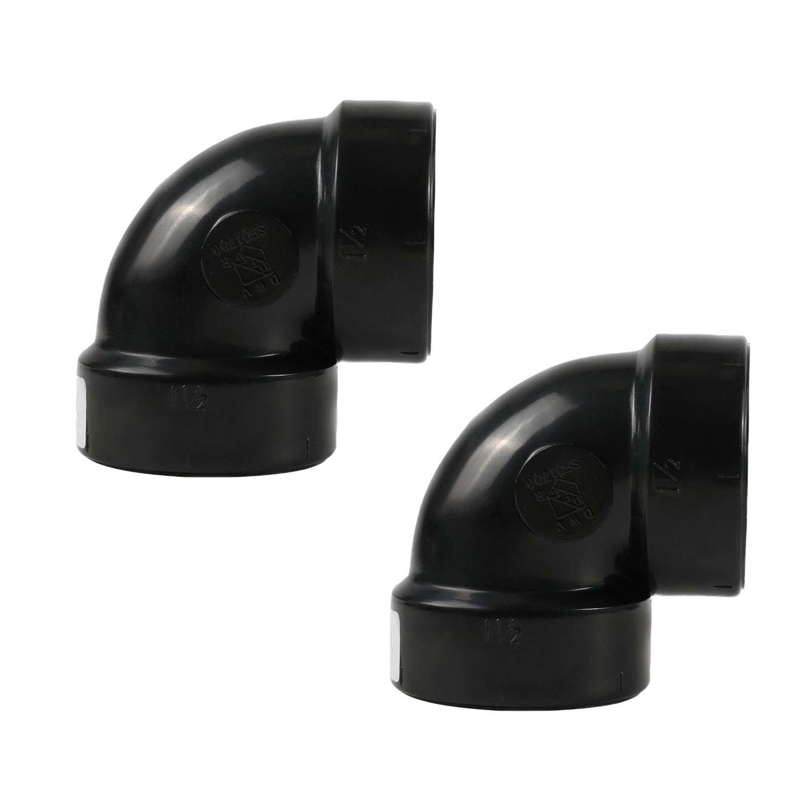 ABS DWV 90° HUB x HUB Vent Elbow Fittings - Pick Size to Add