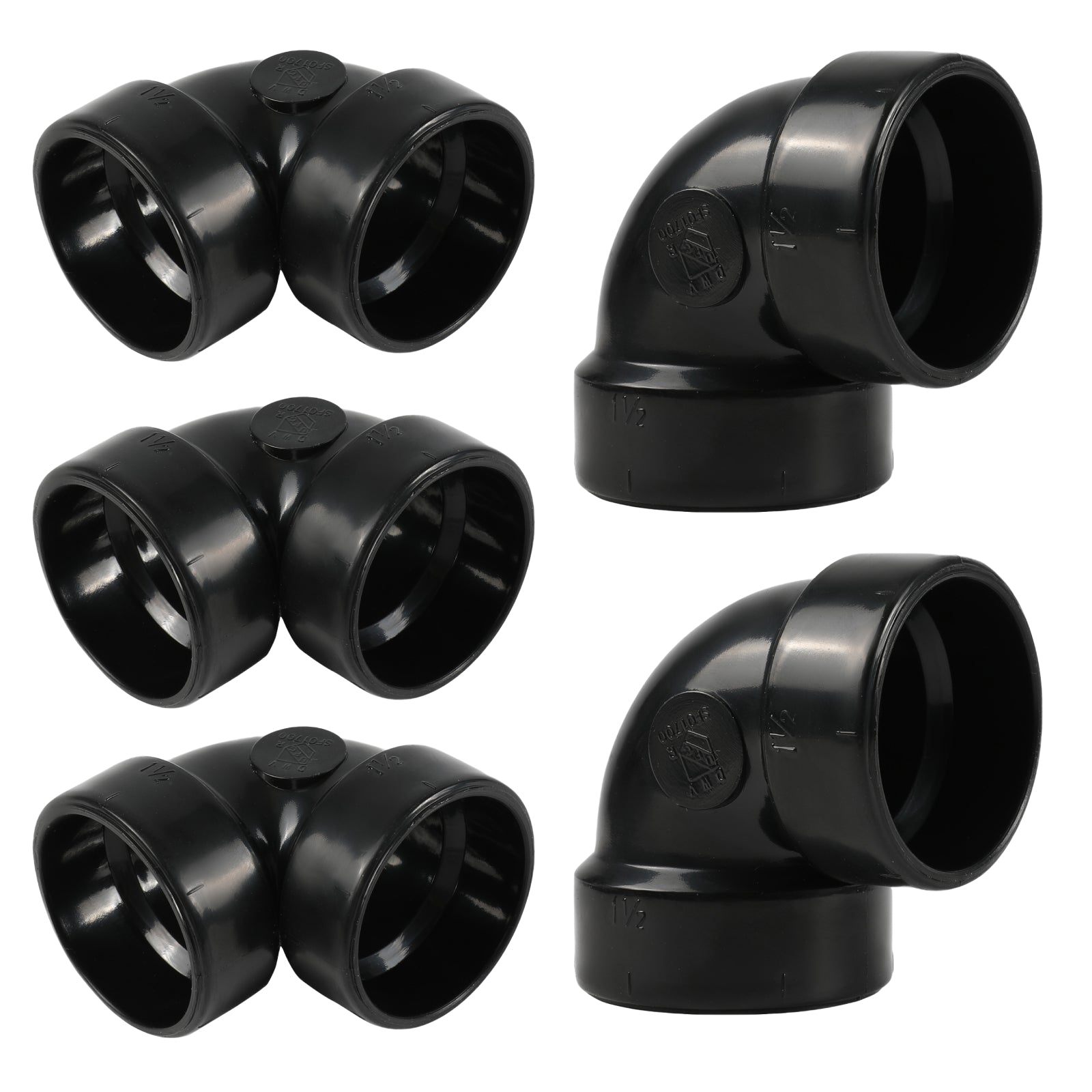 ABS DWV 90° HUB x HUB Vent Elbow Fittings - Pick Size to Add