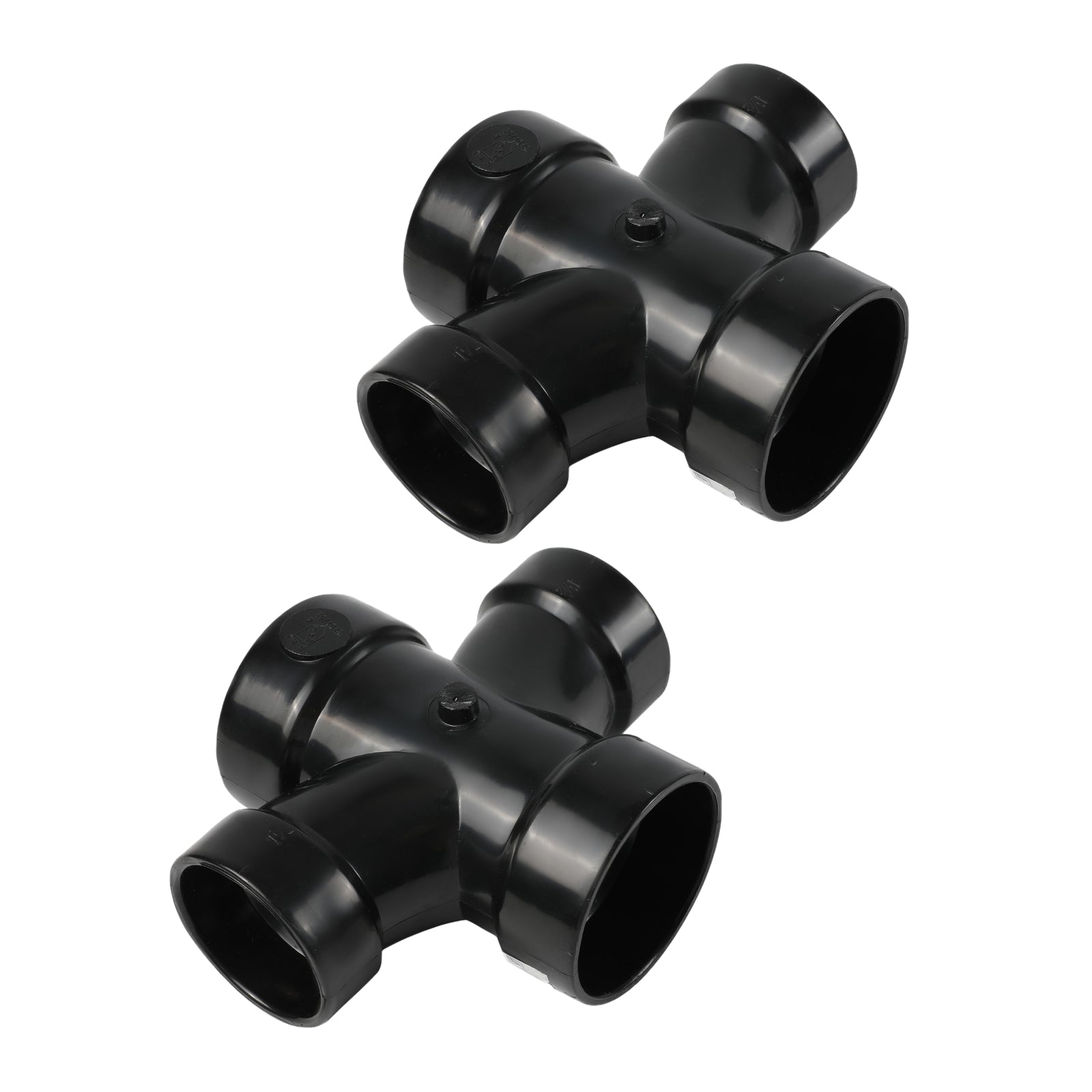 ABS DWV DOUBLE SANITARY REDUCING TEE - Pick Size to Add