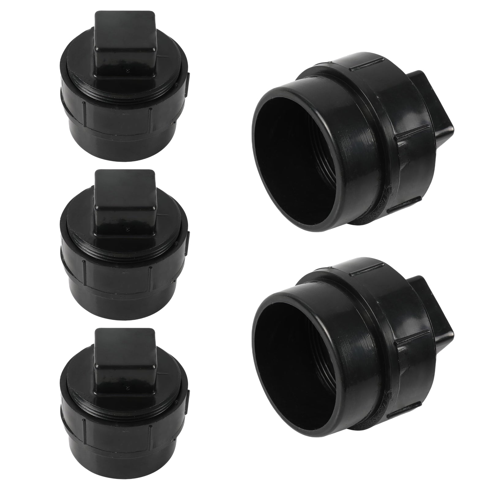 ABS DWV Cleanout Adapter W/Plug - Pick Size to Add