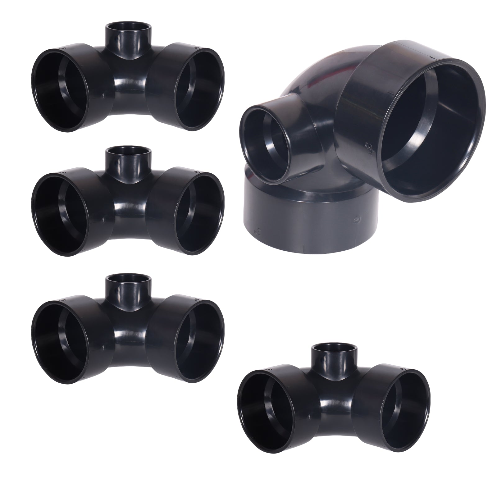 ABS DWV 1/4 Bend Elbows w/Side Inlet - Pick Size to Add