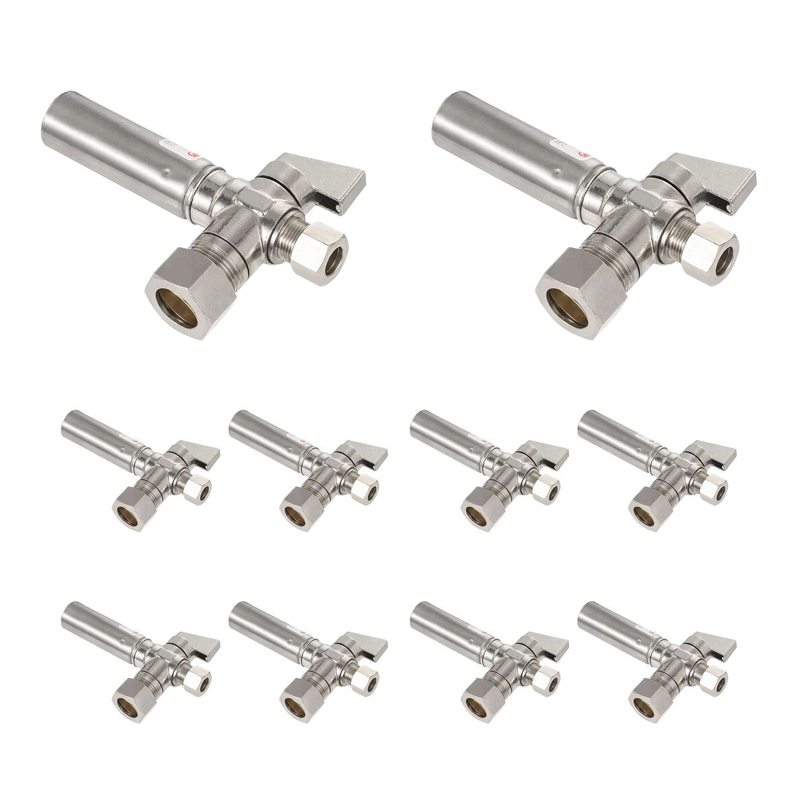 10 pcs 1/4 turn stop angle valve, 1/2