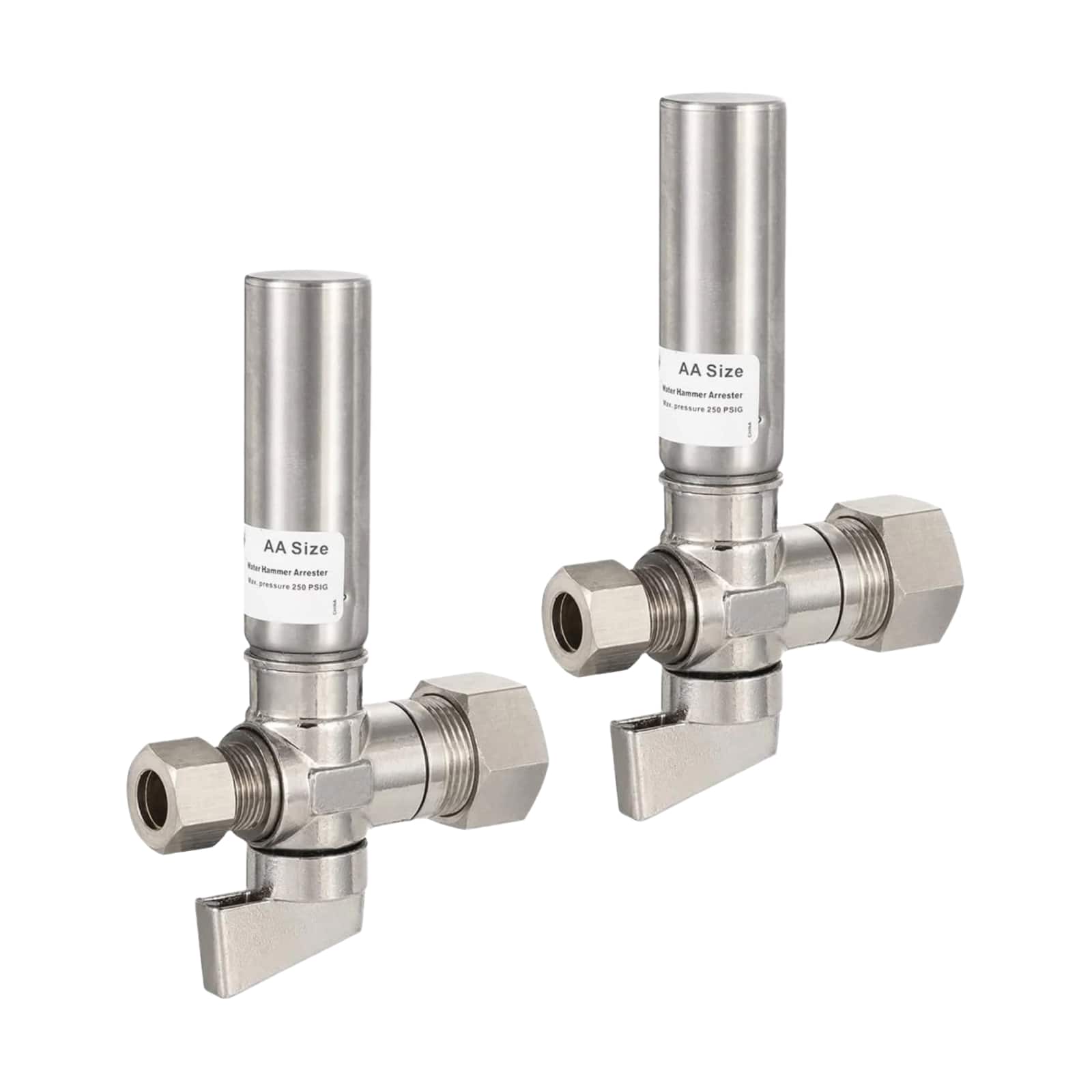 1 4 turn valve with stainless steel water hammer arrestor chrome plated brass 33