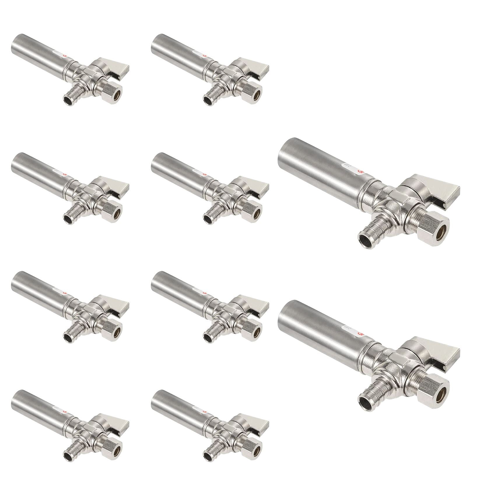 10 pcs 1/4 turn stop angle valve, 1/2