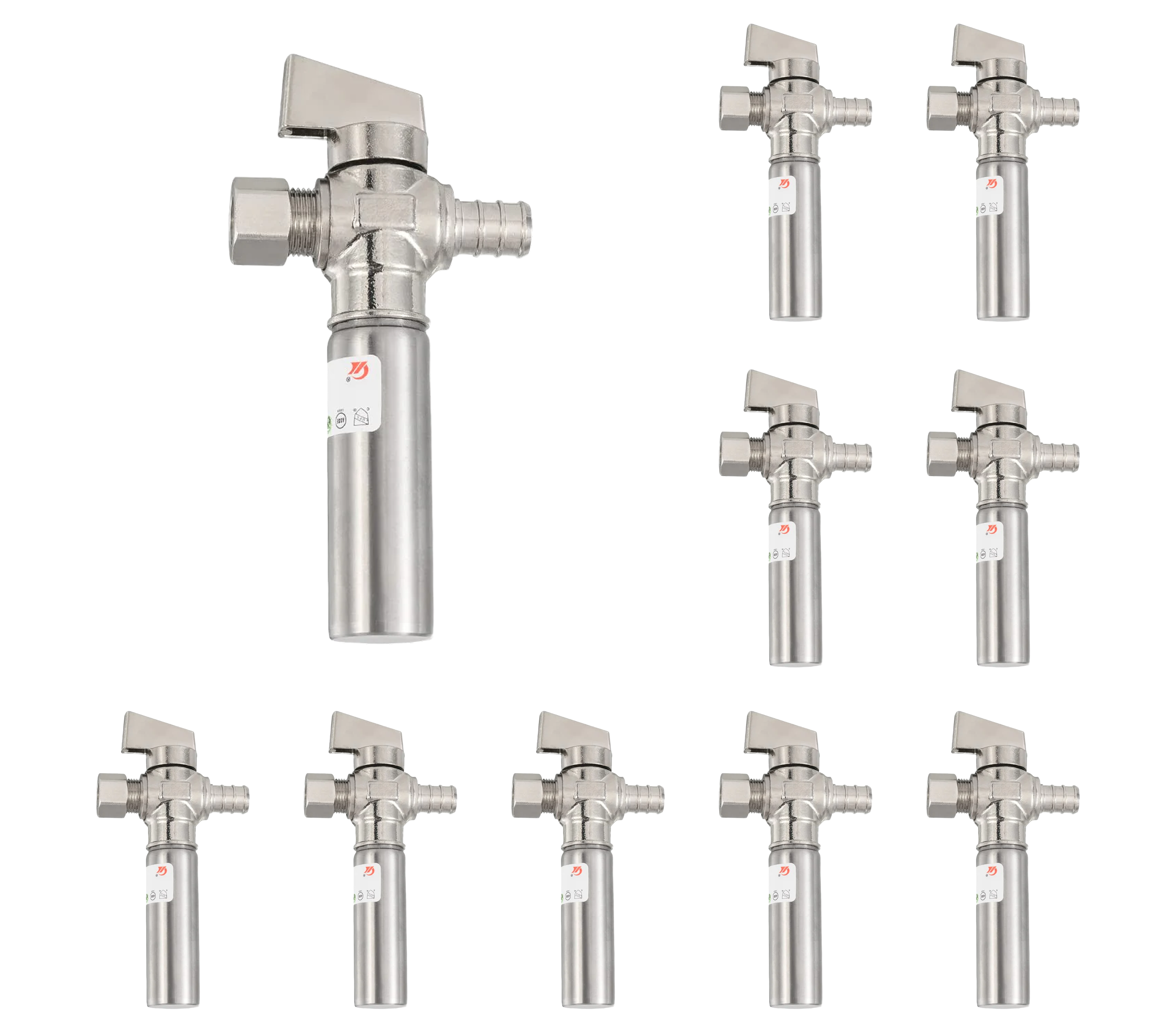 1 4 turn valve with stainless steel water hammer arrestor chrome plated brass 18