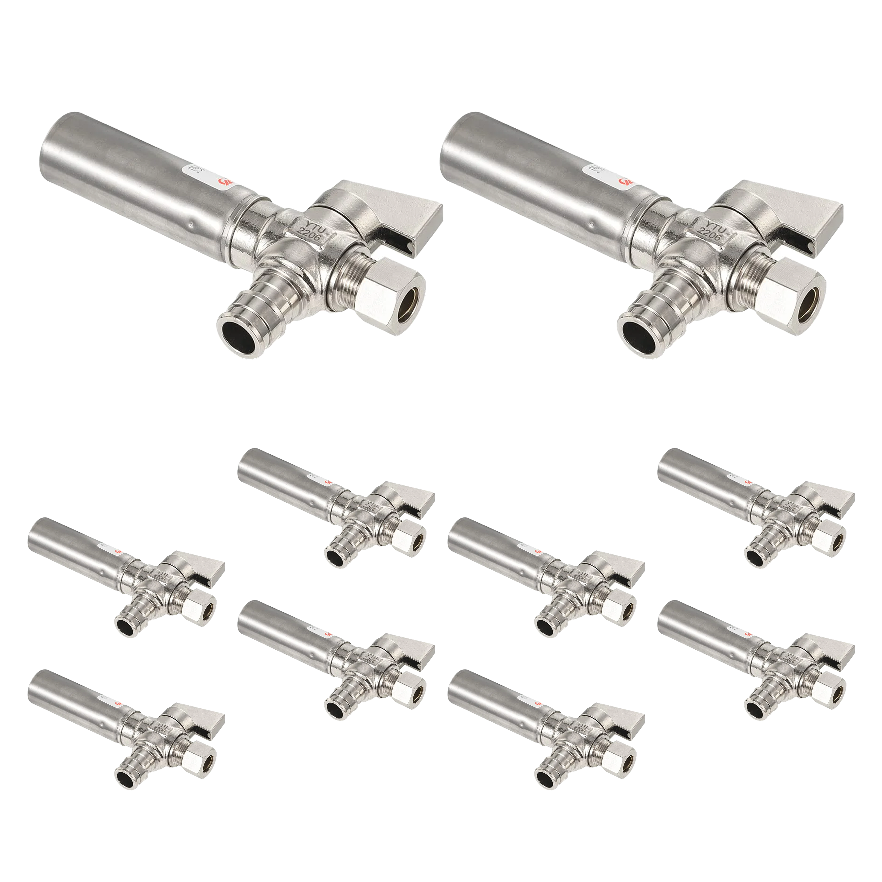 1 4 turn valve with stainless steel water hammer arrestor chrome plated brass 13