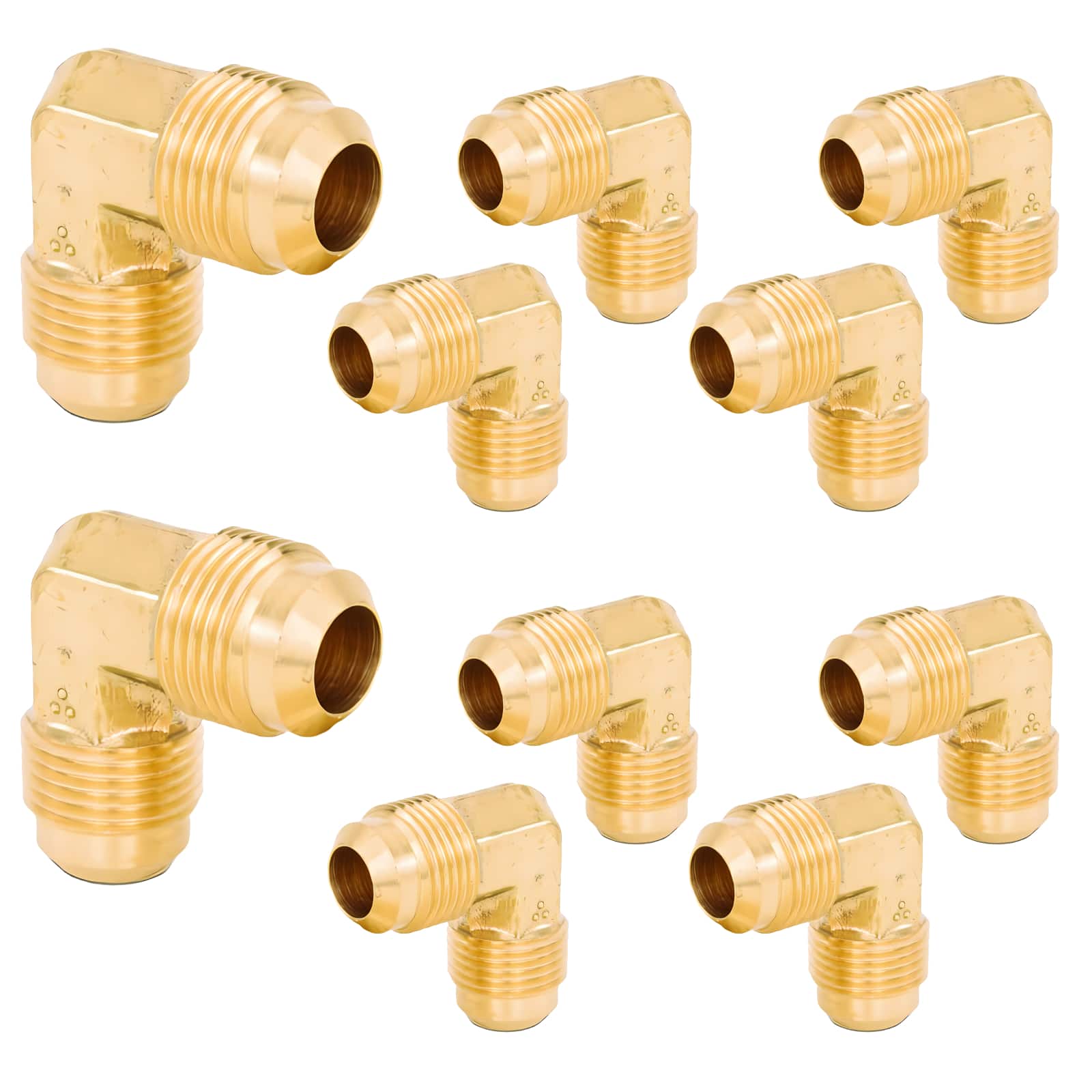 flare brass 90 elbow 6