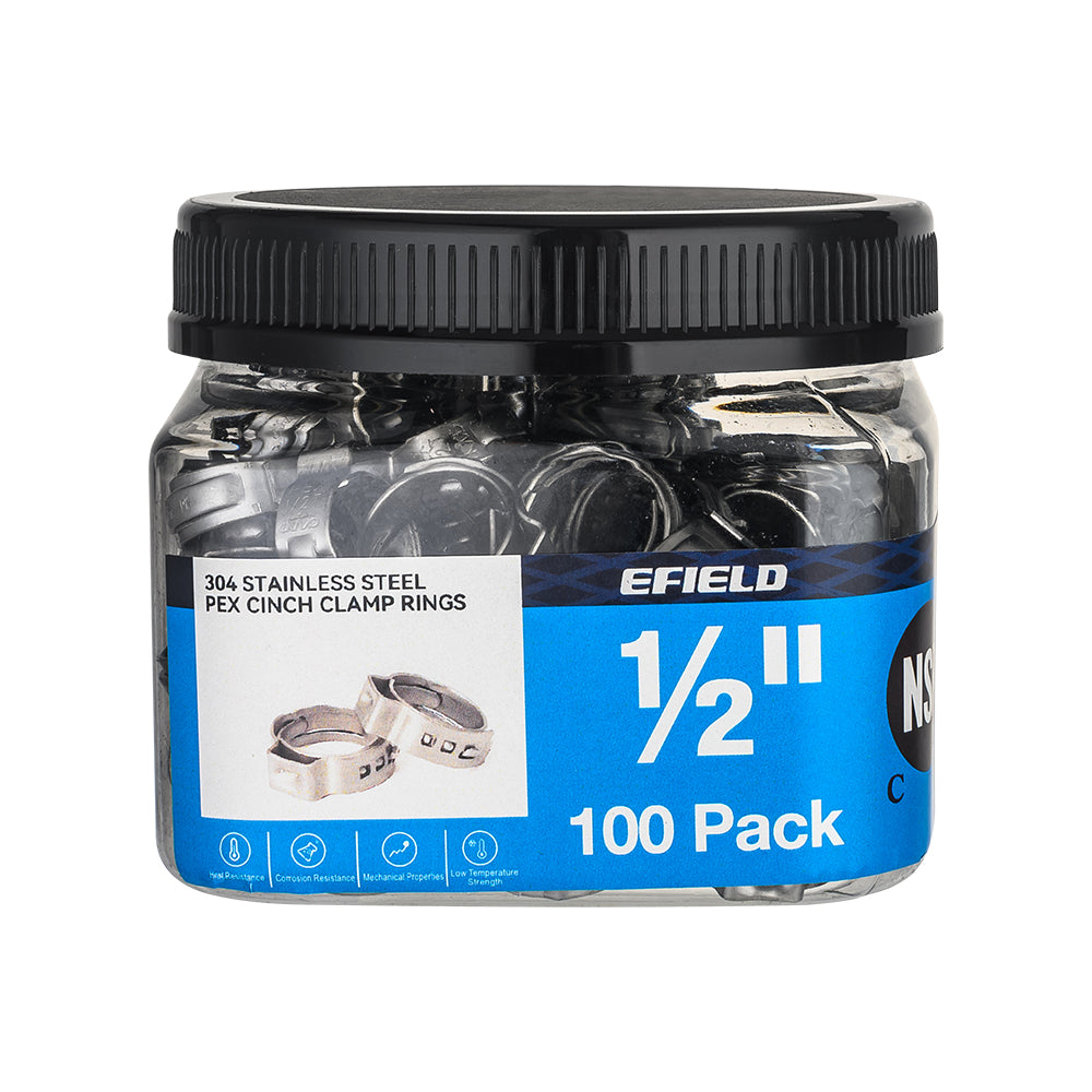 pex clamp rings 1/2