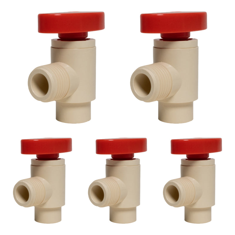 CPVC x MIP 1/4 Turn Angle Stop Valve - Pick Size to Add