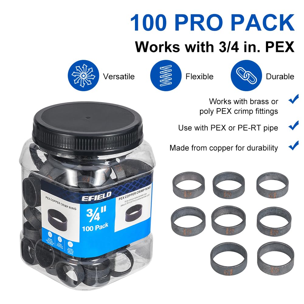 pex copper rings 3/4