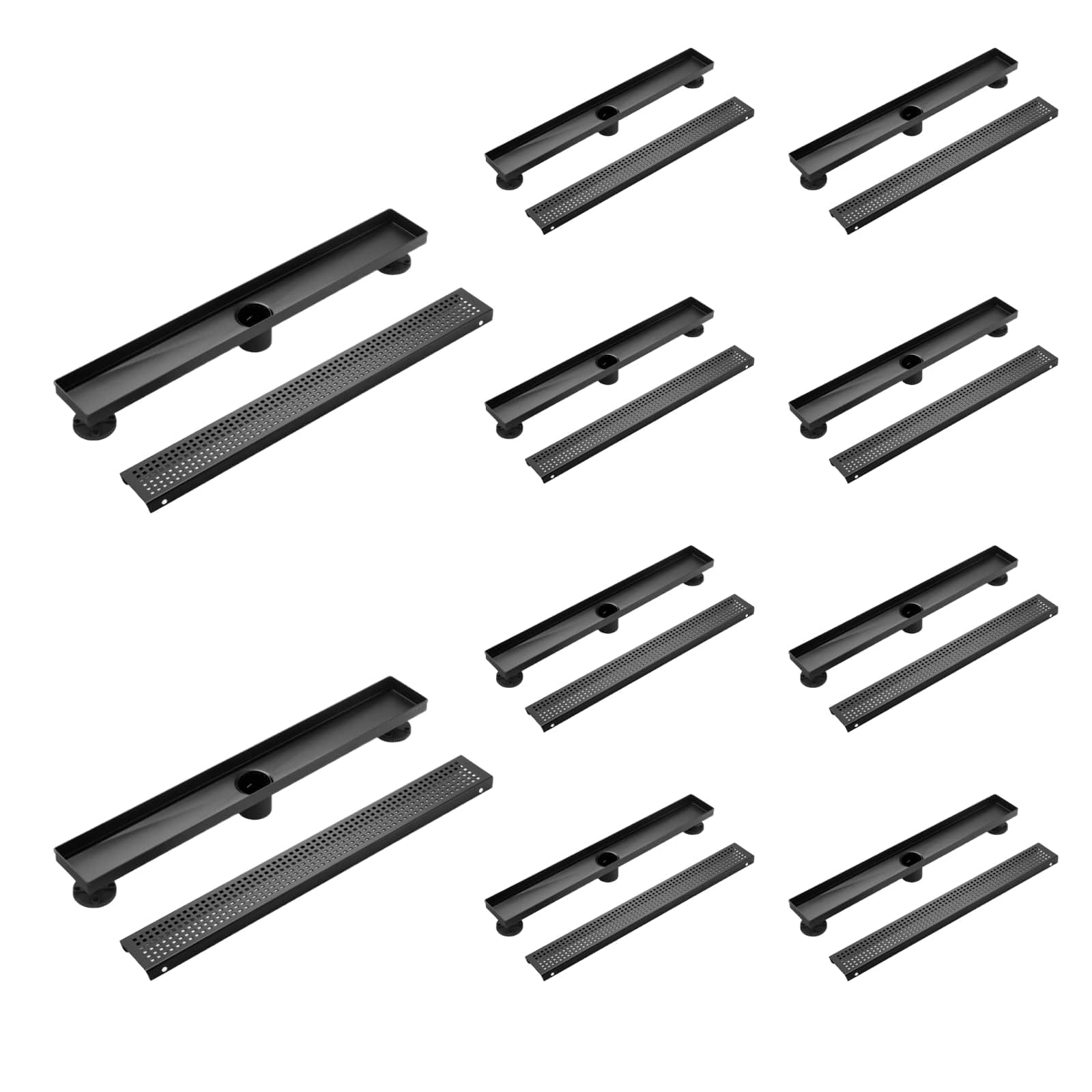 linear shower drain square hole pattern shower drain 304 stainless steel linear drain with levelingft hair strainer 14