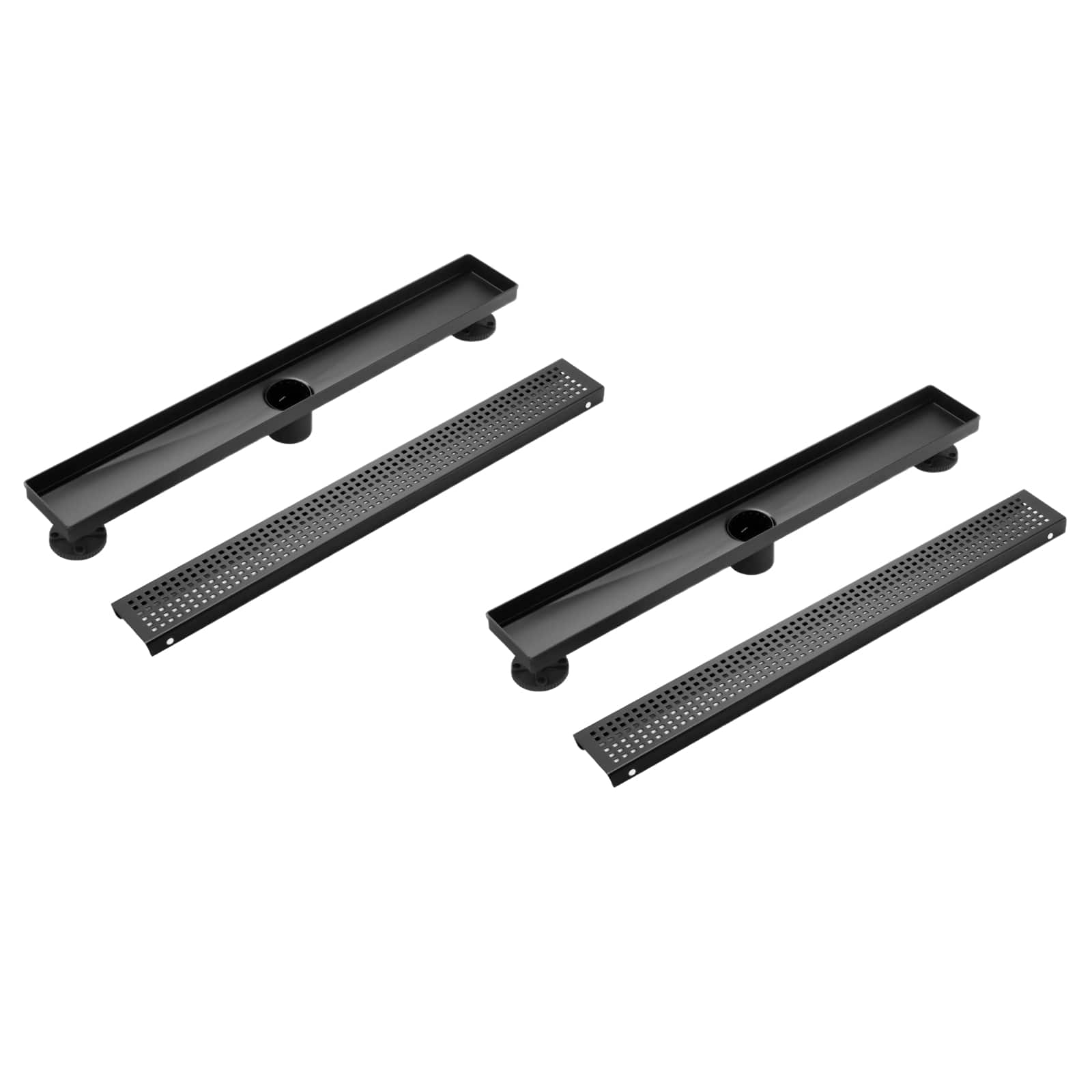 linear shower drain square hole pattern shower drain 304 stainless steel linear drain with levelingft hair strainer 12