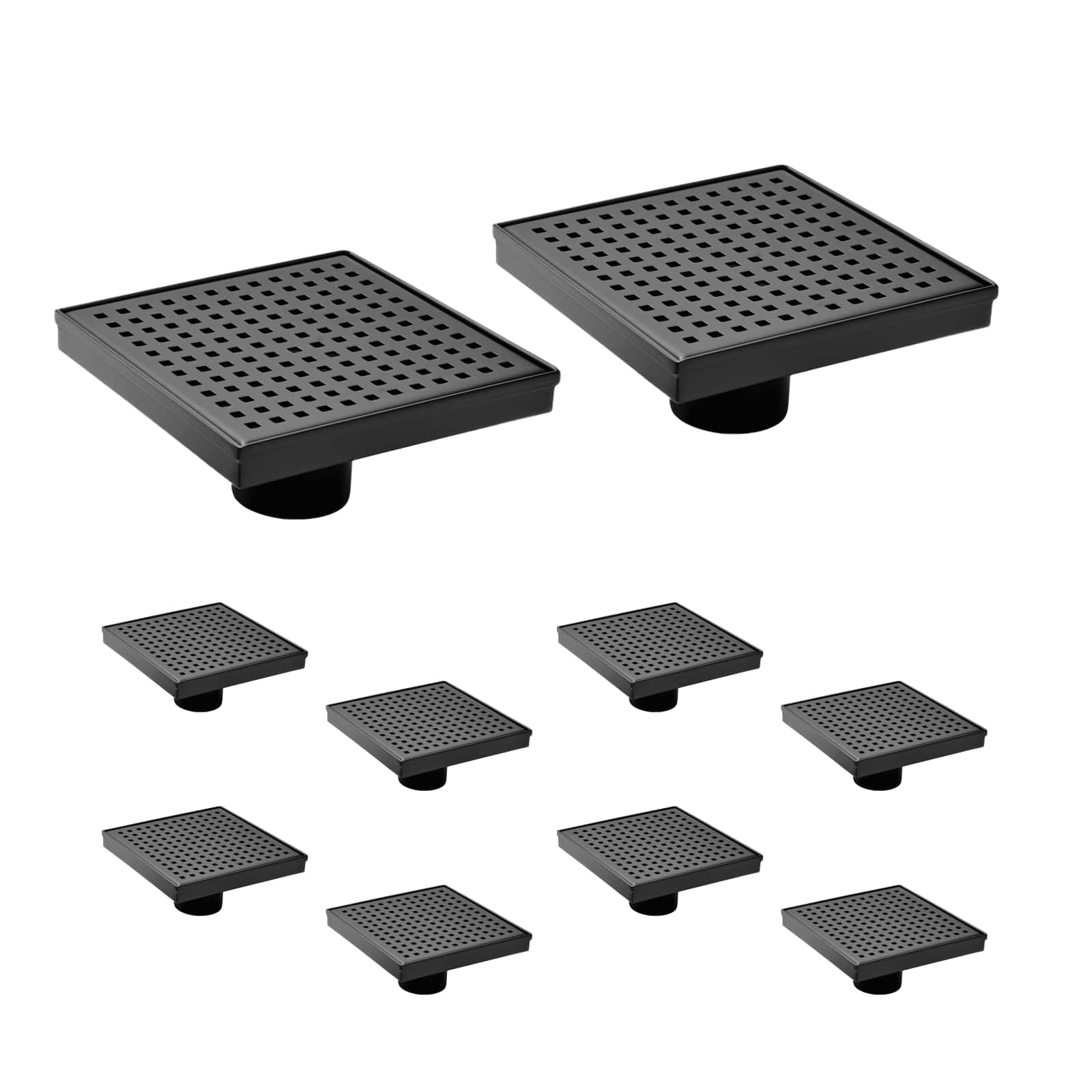 square shower drain square hole pattern shower drain matte black polished 304 stainless steel linear drain with levelingft hair strainer 9