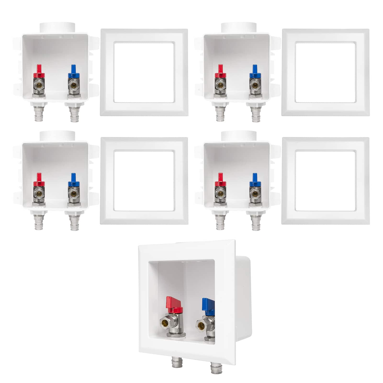 pex expansion f1960 inlet faucet outlet box with installed turn ball valve 6