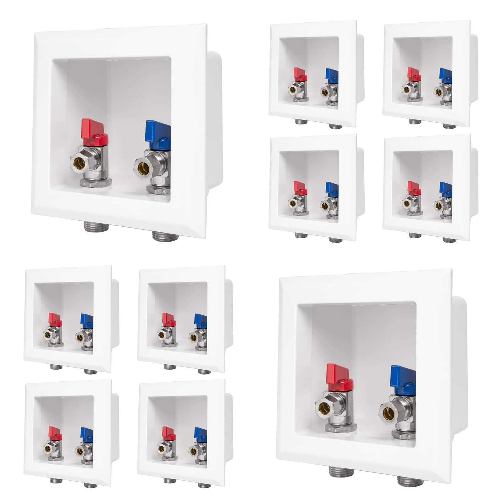 sweat mip faucet outlet box with installed turn ball valve 7