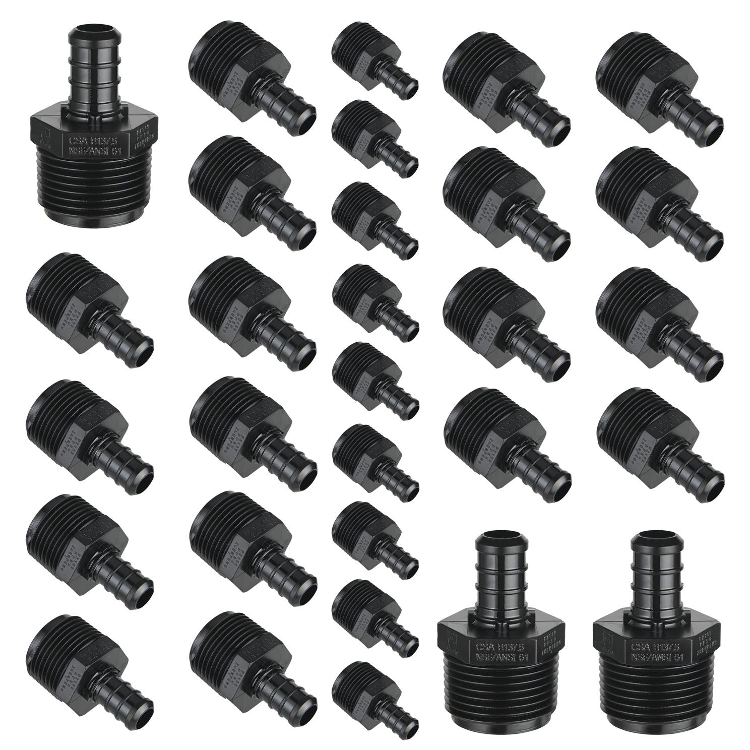 PEX-B Crimp PPSU Male Adapter - Pick Size to Add