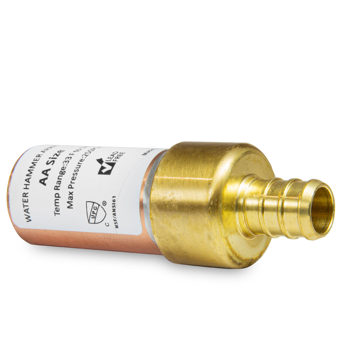 1 2 pex crimp connection f1807 water hammer arrestor copper pick size to add