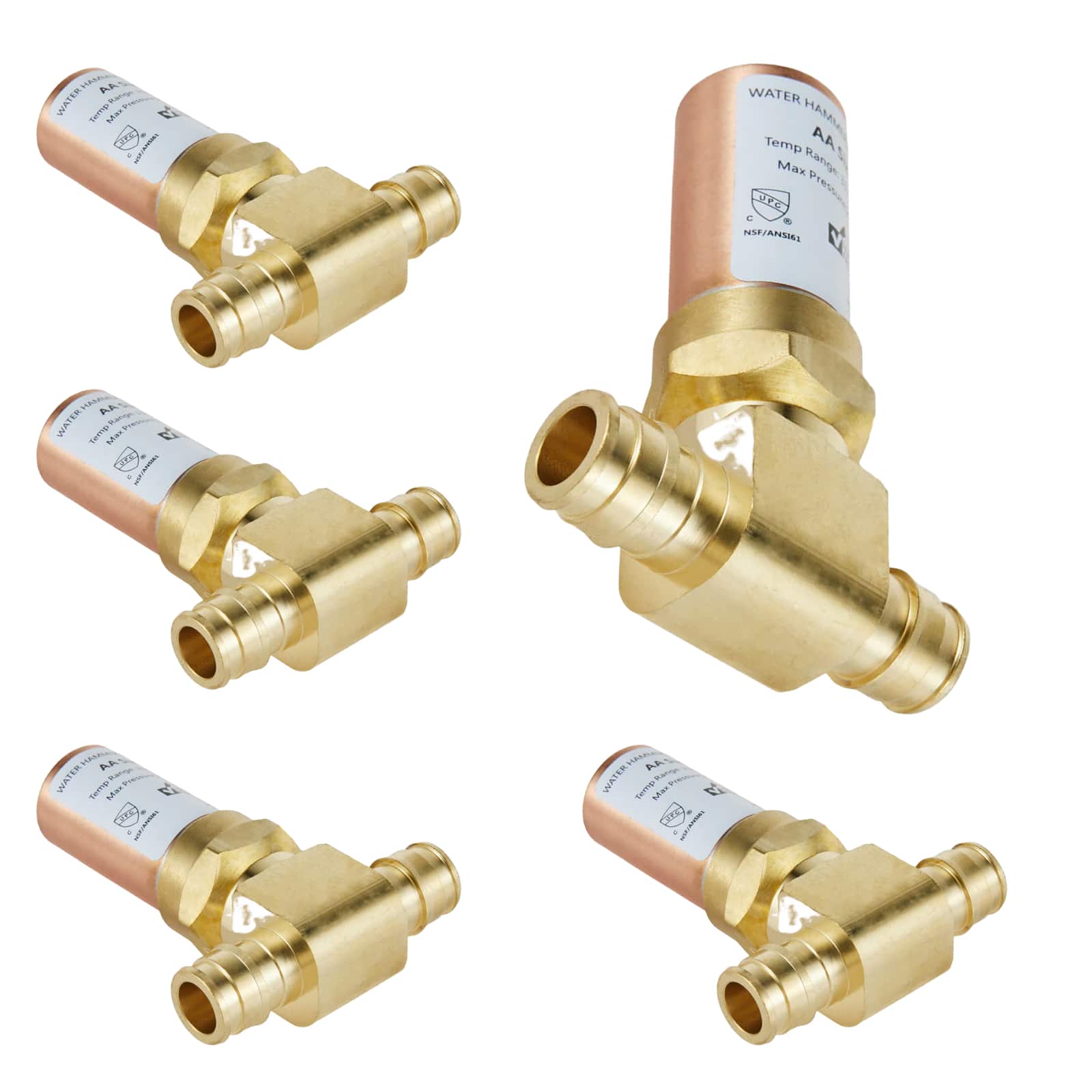 water copper hammer arrestor tee 8