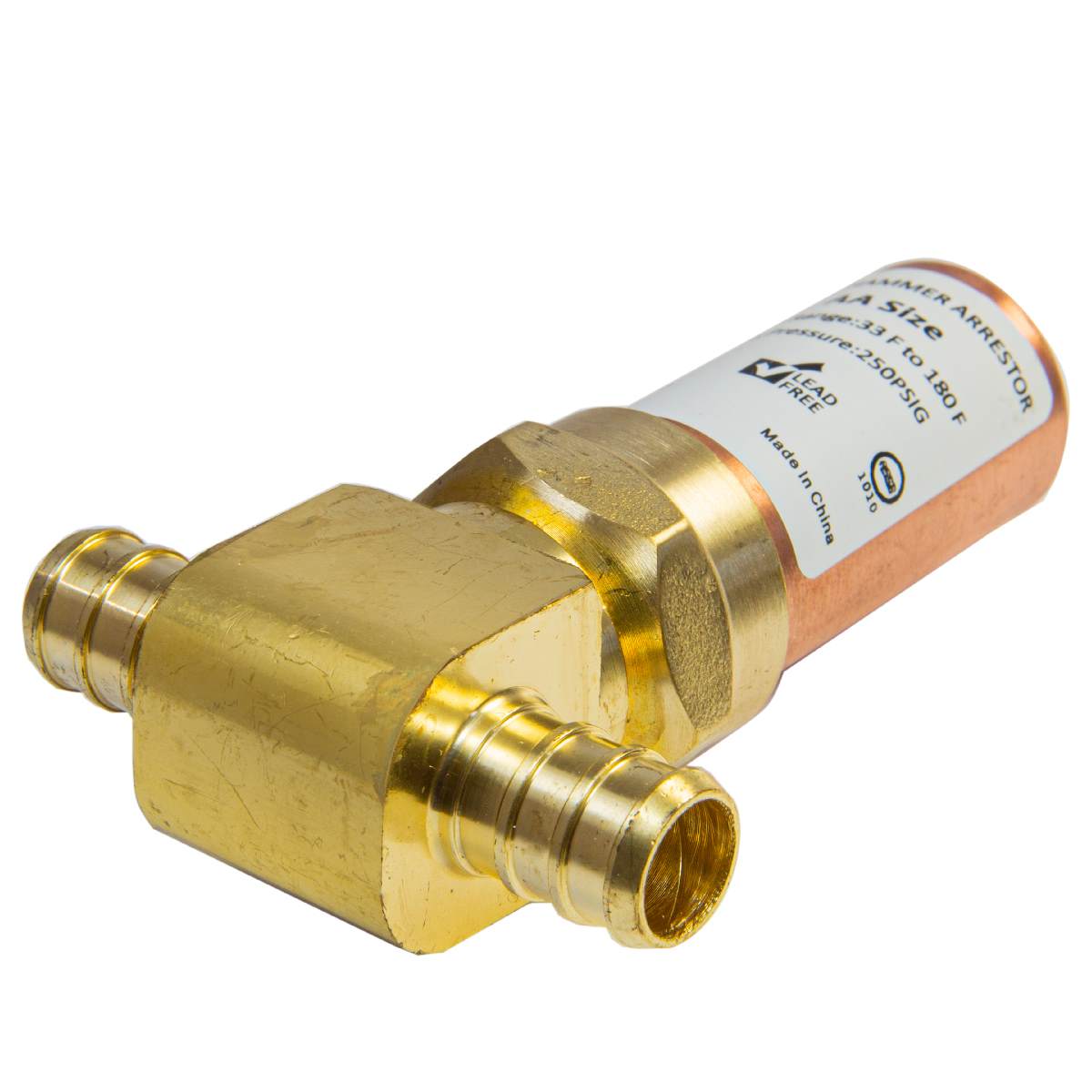 pex crimp connection tee water copper hammer arrestor 2