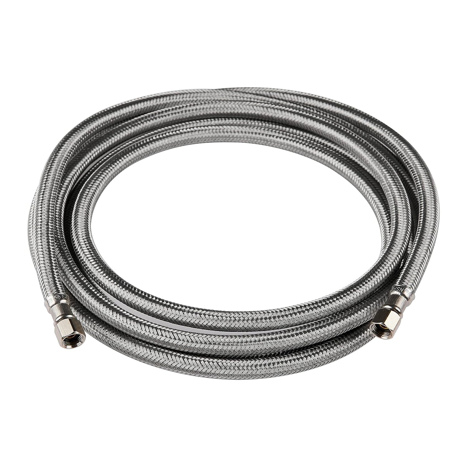 ice maker hose with 1 4 comp by 1 4 comp connection stainless steel braided hose
