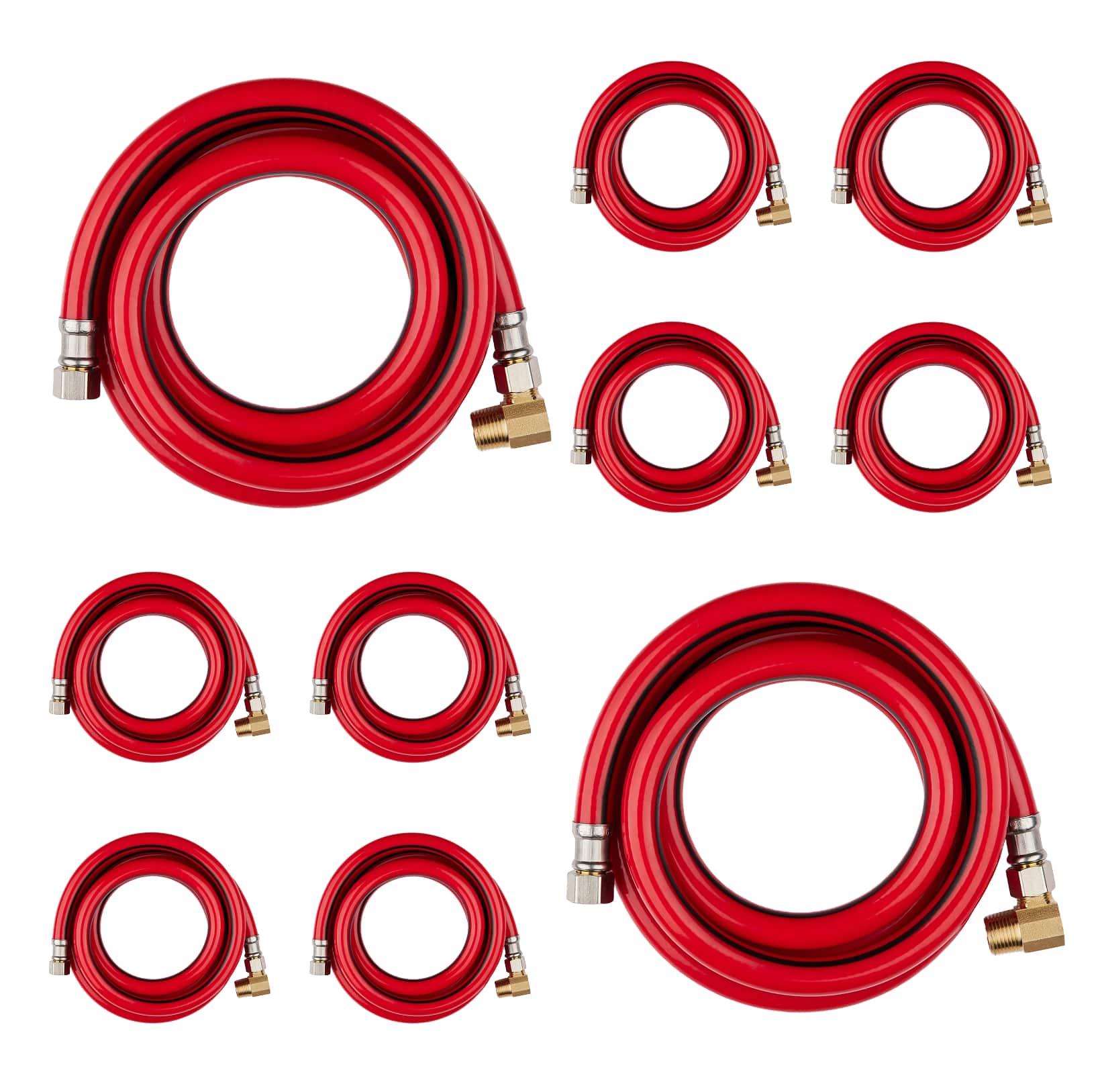 universal dishwasher hose with brass elbow red pvc 9