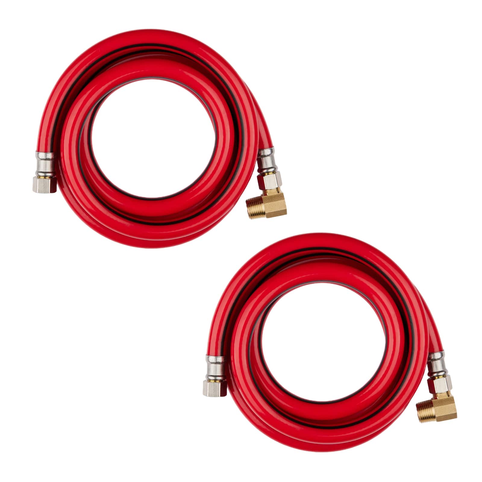 universal dishwasher hose with brass elbow red pvc 7