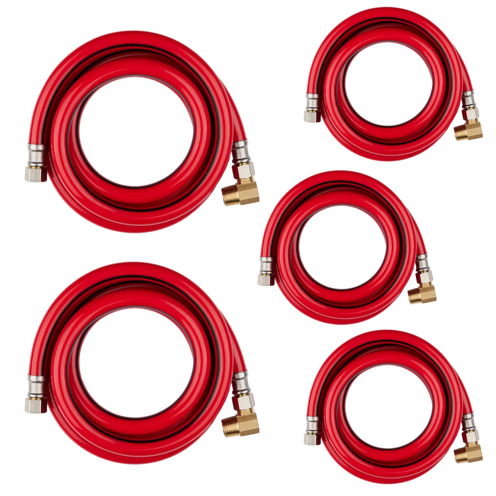 universal dishwasher hose with brass elbow red pvc 8