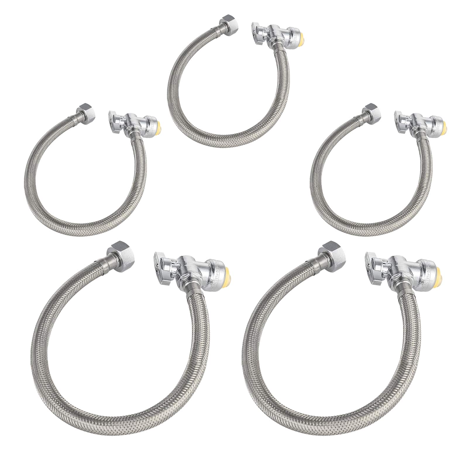 1 2 push x 1 2 fip faucet hose connector with stop valve 6