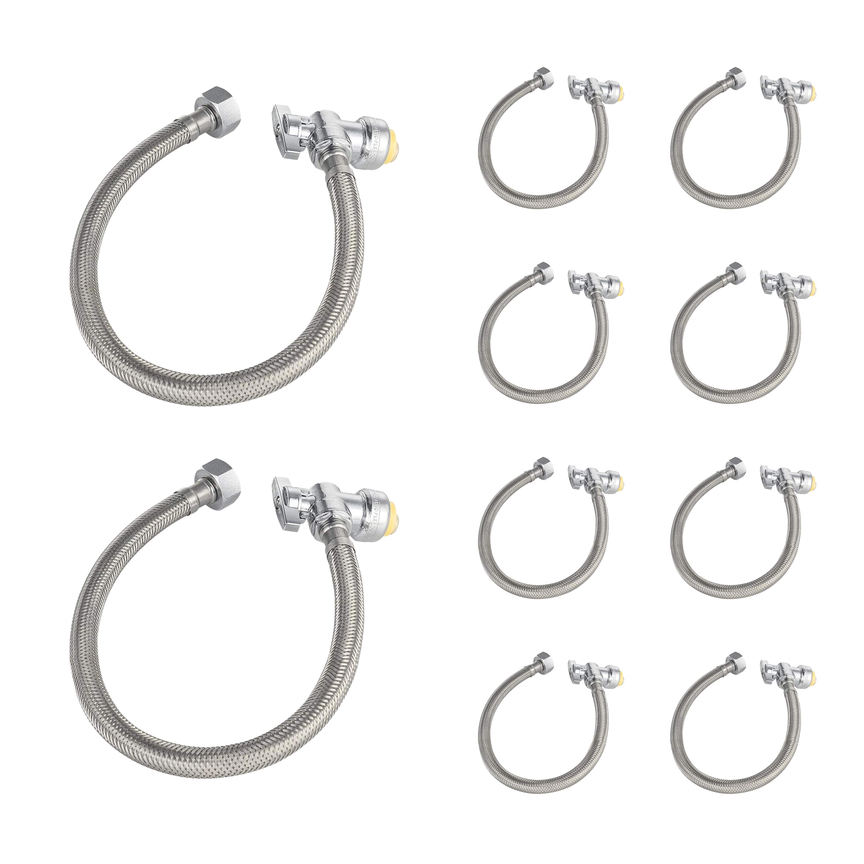 1 2 push x 1 2 fip faucet hose connector with stop valve 7