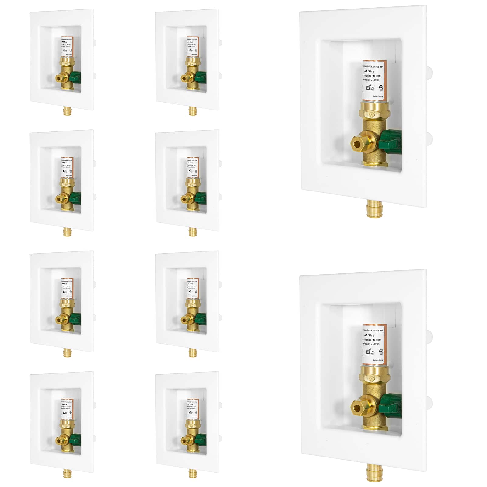 pex crimp f1807 inlet ice maker outlet box 14