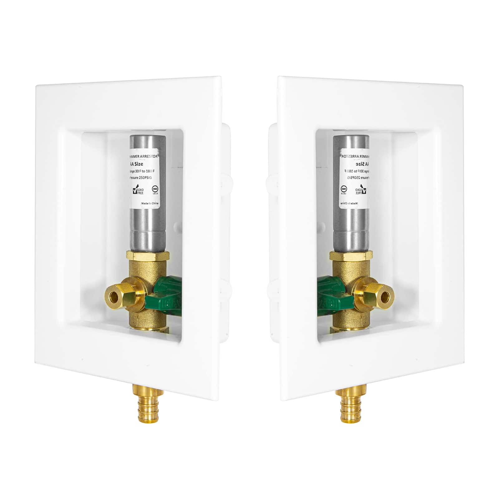 pex crimp f1807 inlet ice maker outlet box 16