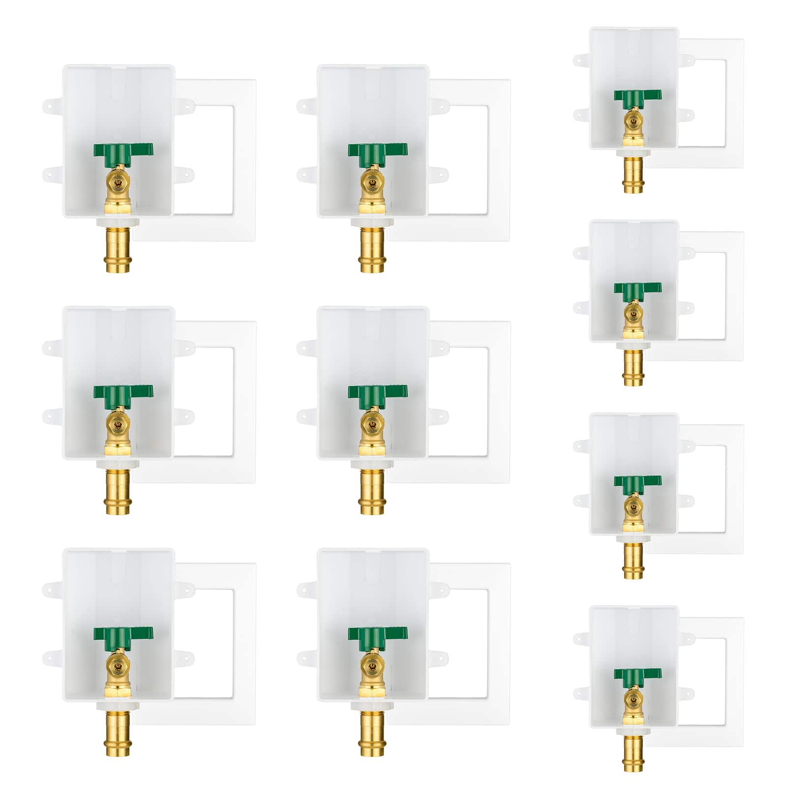 copper press inlet ice maker outlet box with installed turn ball valve 5