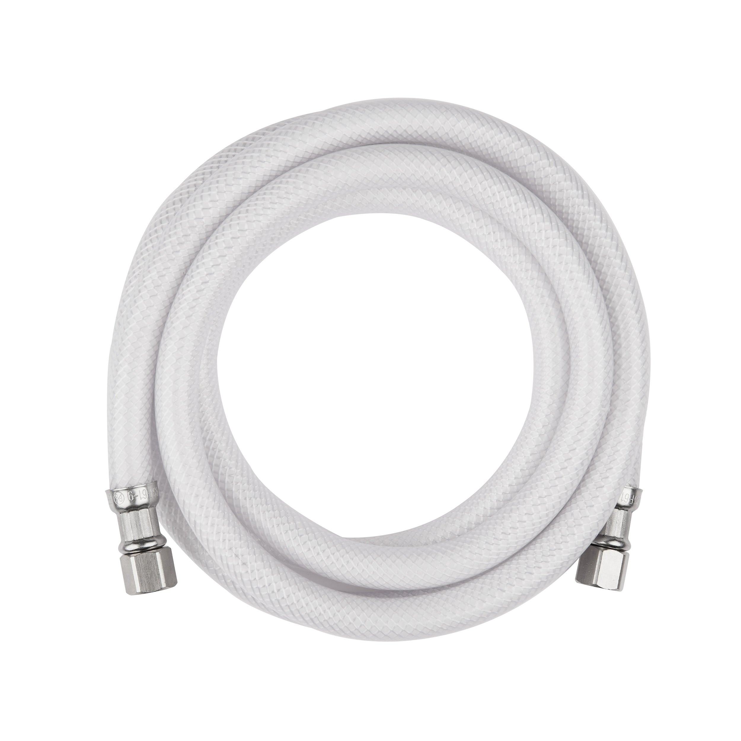 8ft fridge ice maker water connector line, polyester reinforced pvc, 1/4