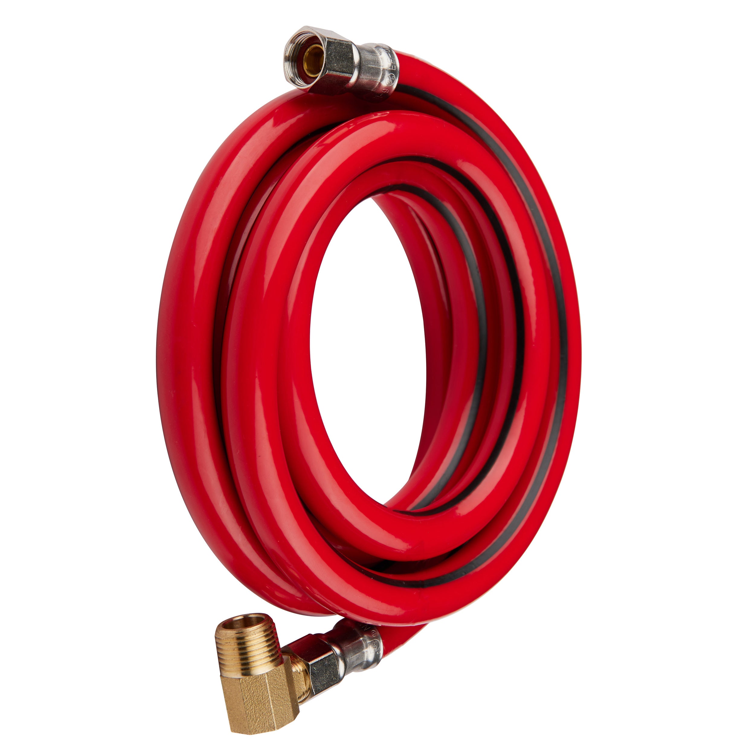 6ft universal dishwasher hose, with brass elbow, red pvc 5