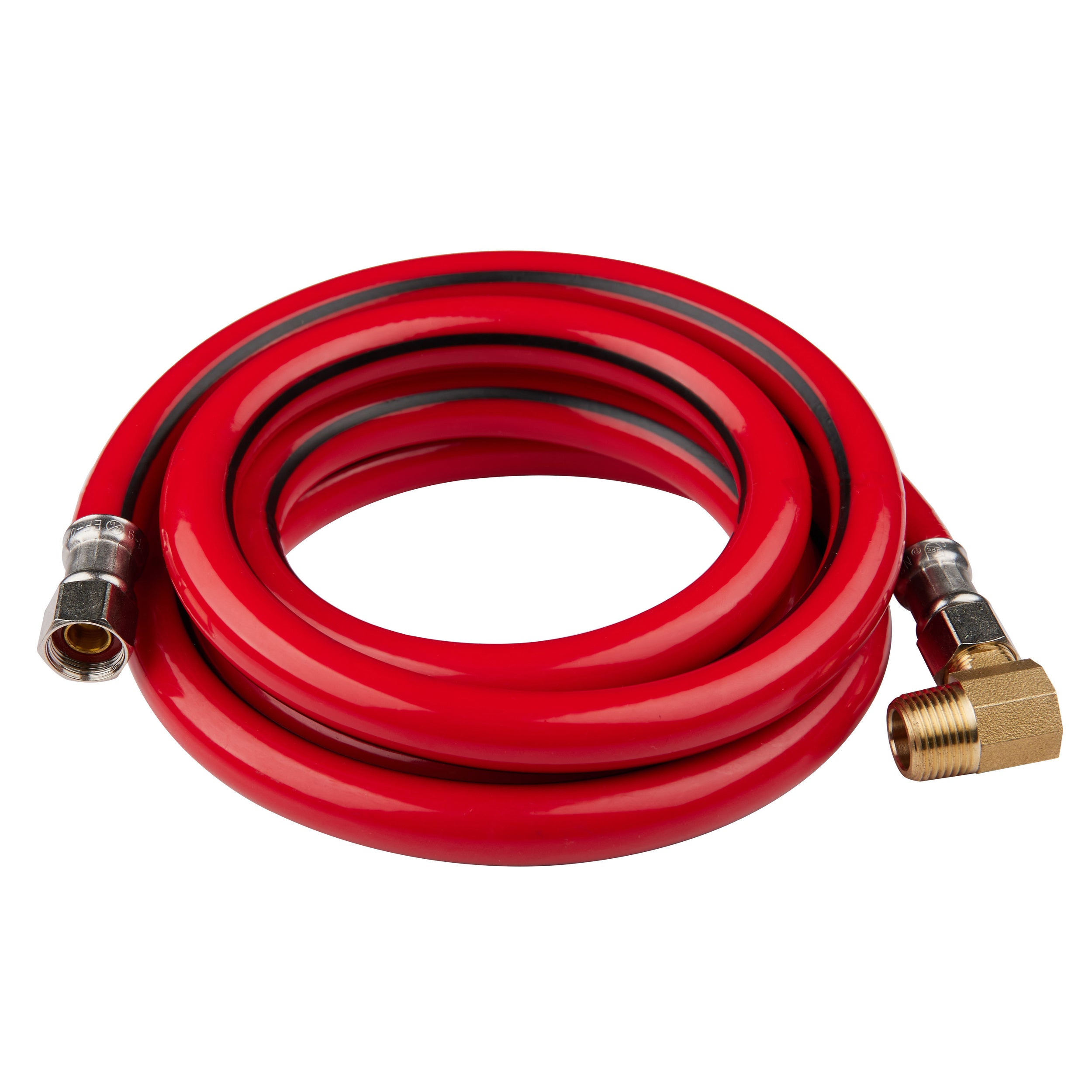 6ft universal dishwasher hose, with brass elbow, red pvc 6