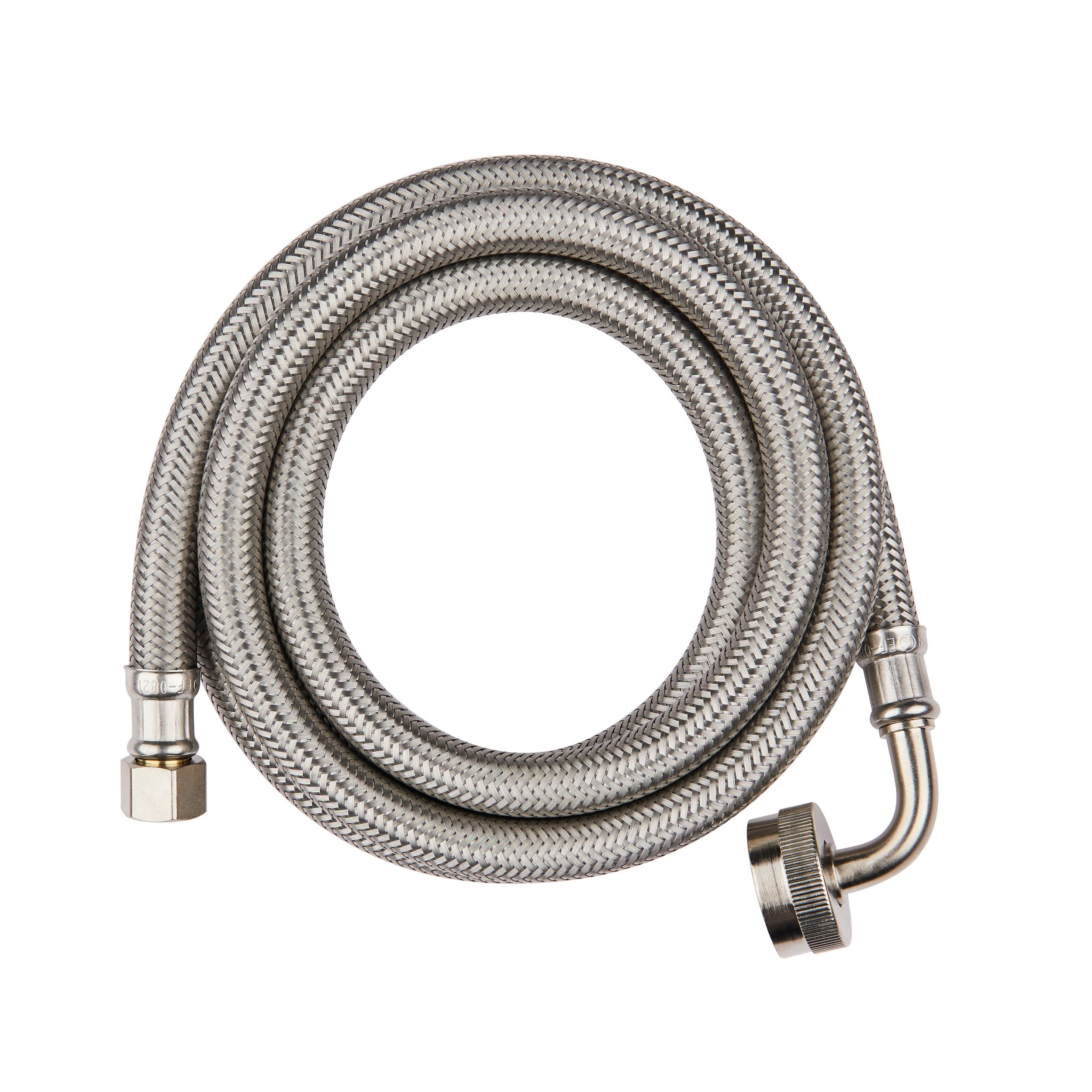 10ft dishwasher hose, with 90 degree fgh elbow, water supply line, premium braided stainless steel 3