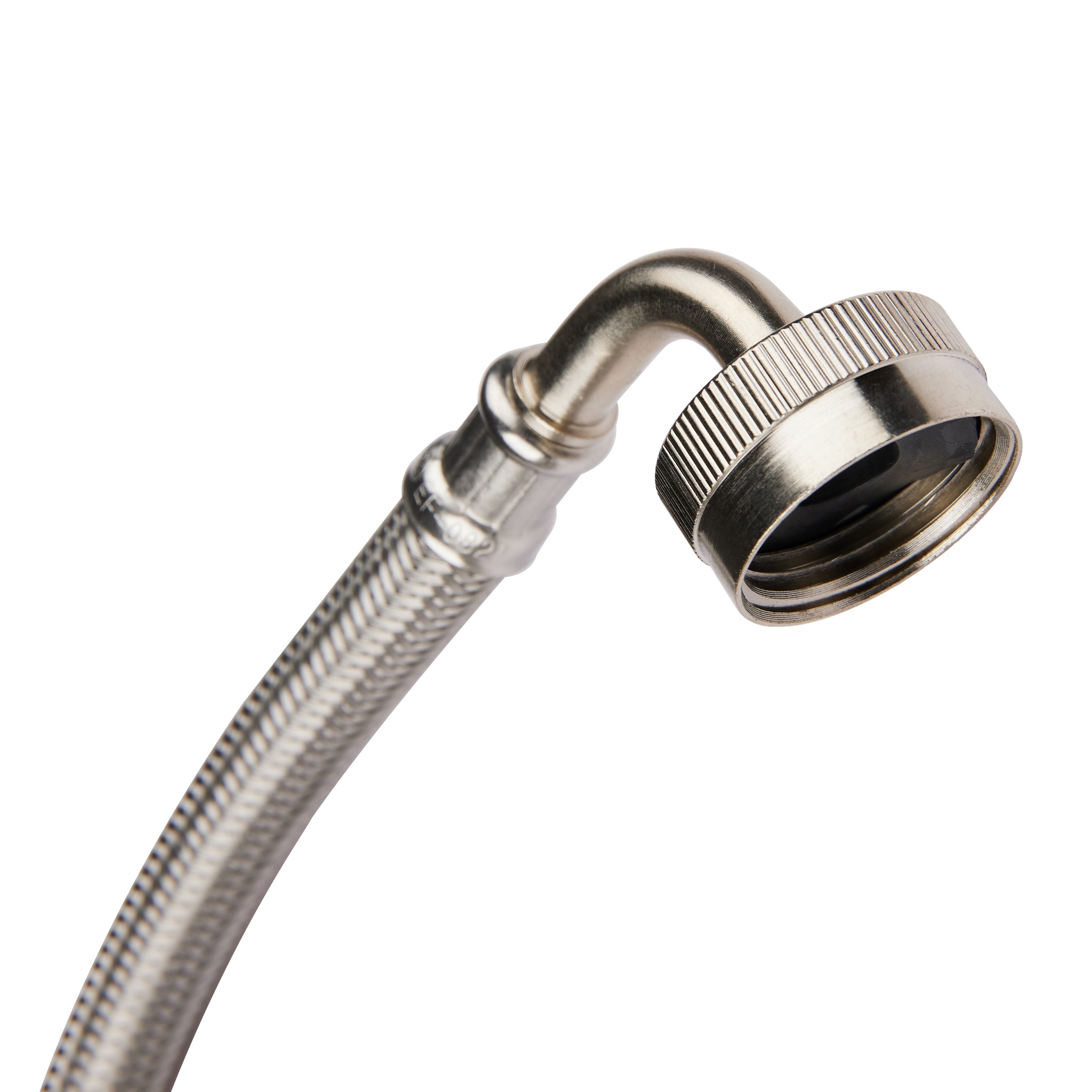 5ft washing machine hose, with 90 degree elbow, stainless steel 3