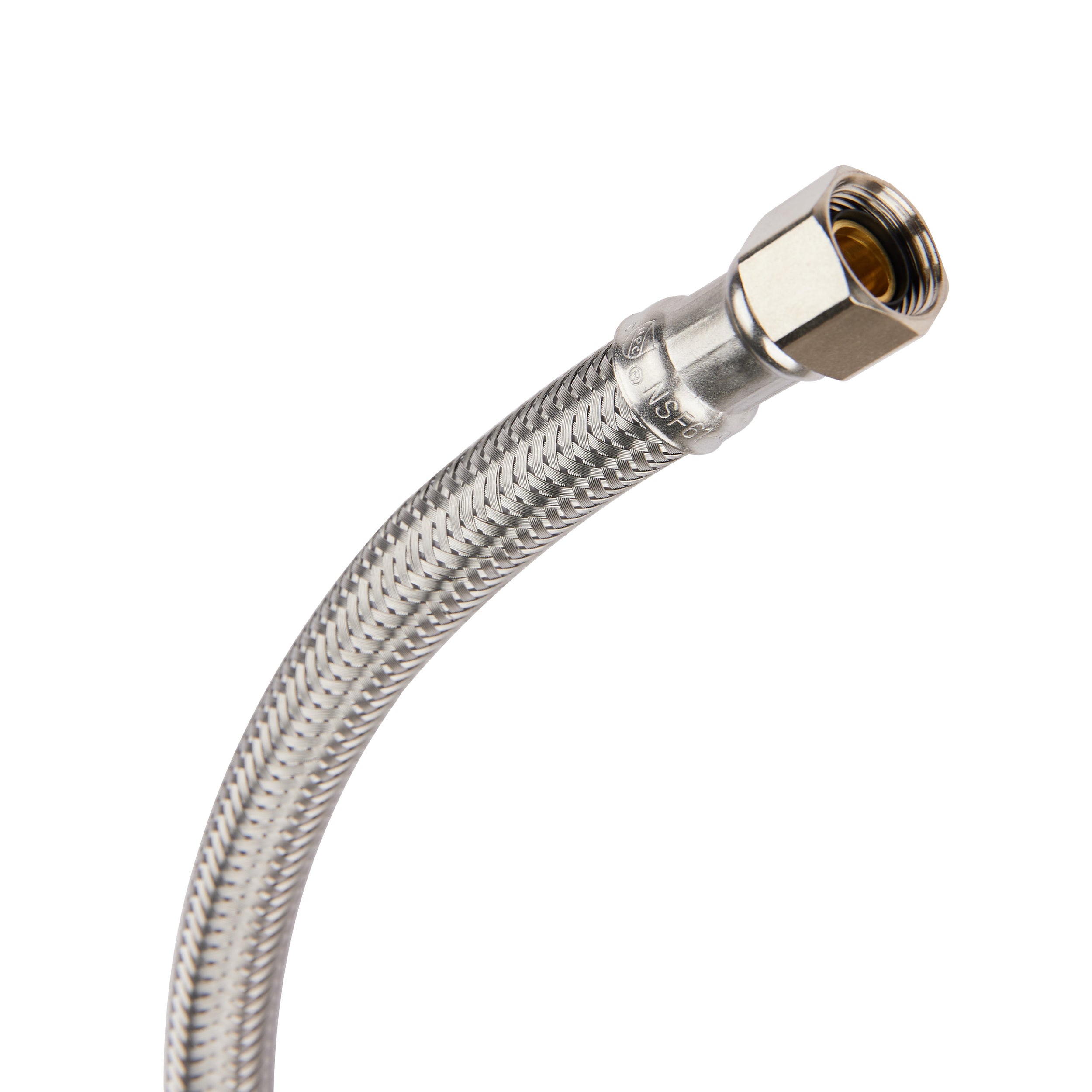 10ft dishwasher hose, with 90 degree fgh elbow, water supply line, premium braided stainless steel 4
